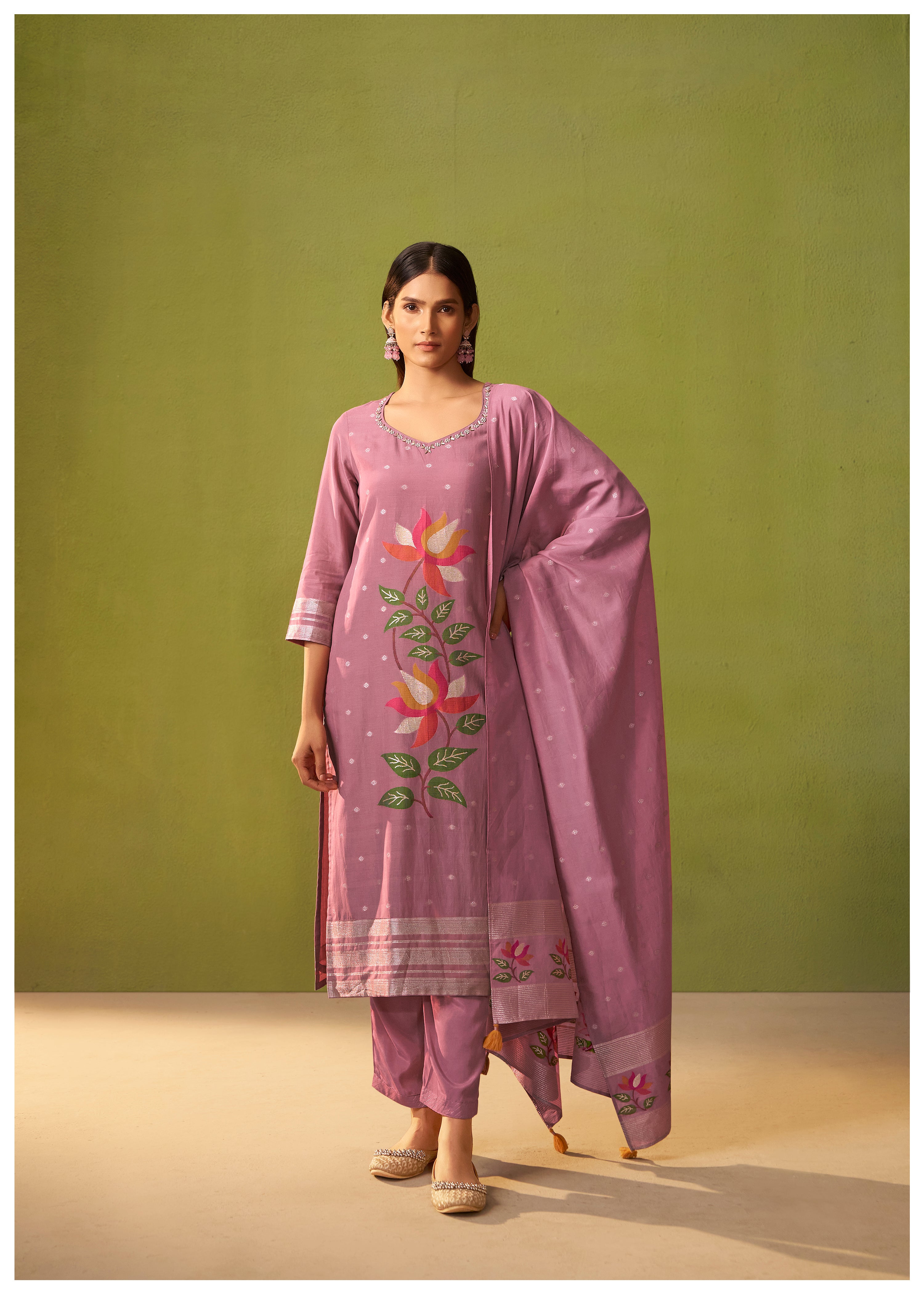 Chanderi Jacquard Set