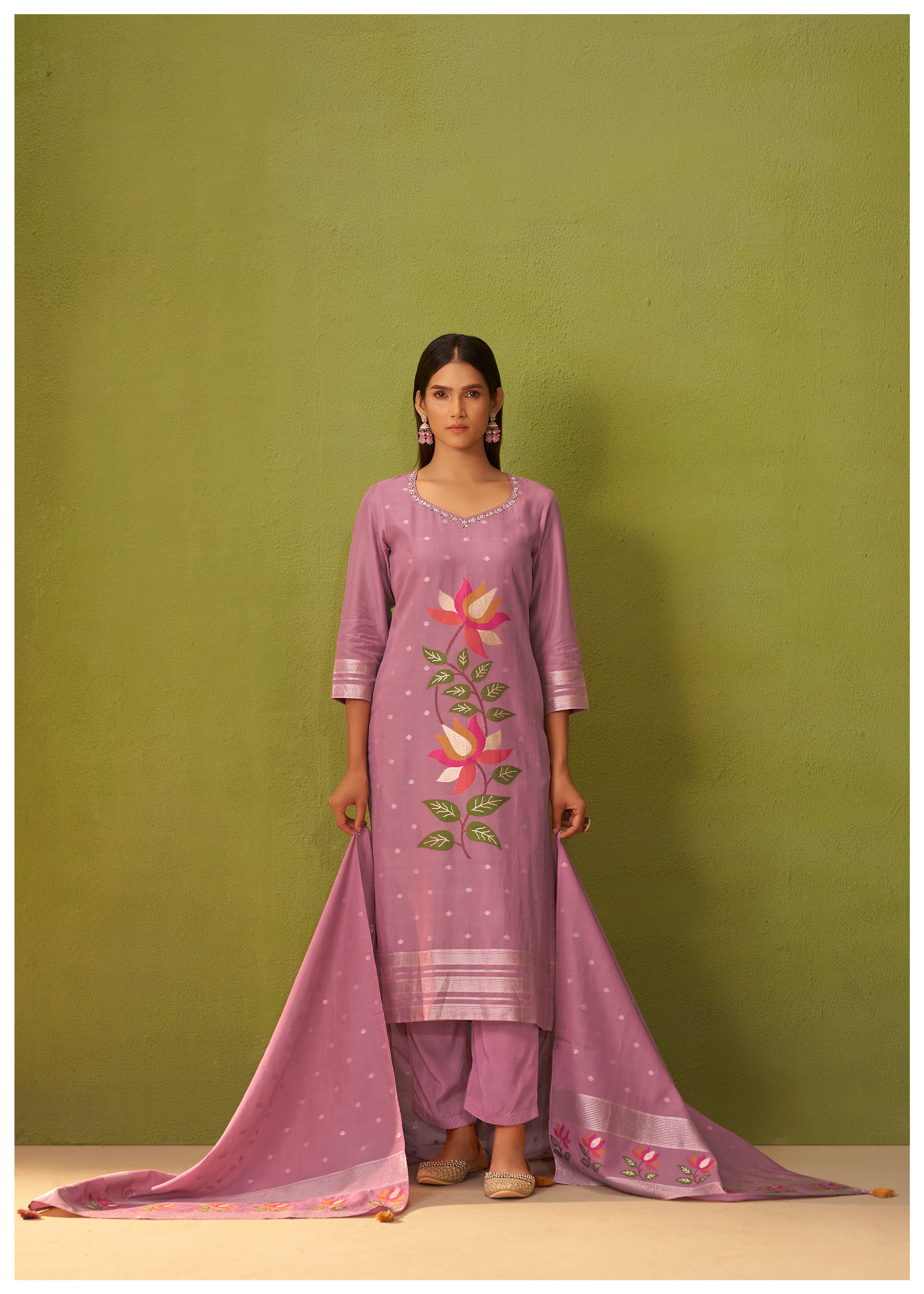 Chanderi Jacquard Set