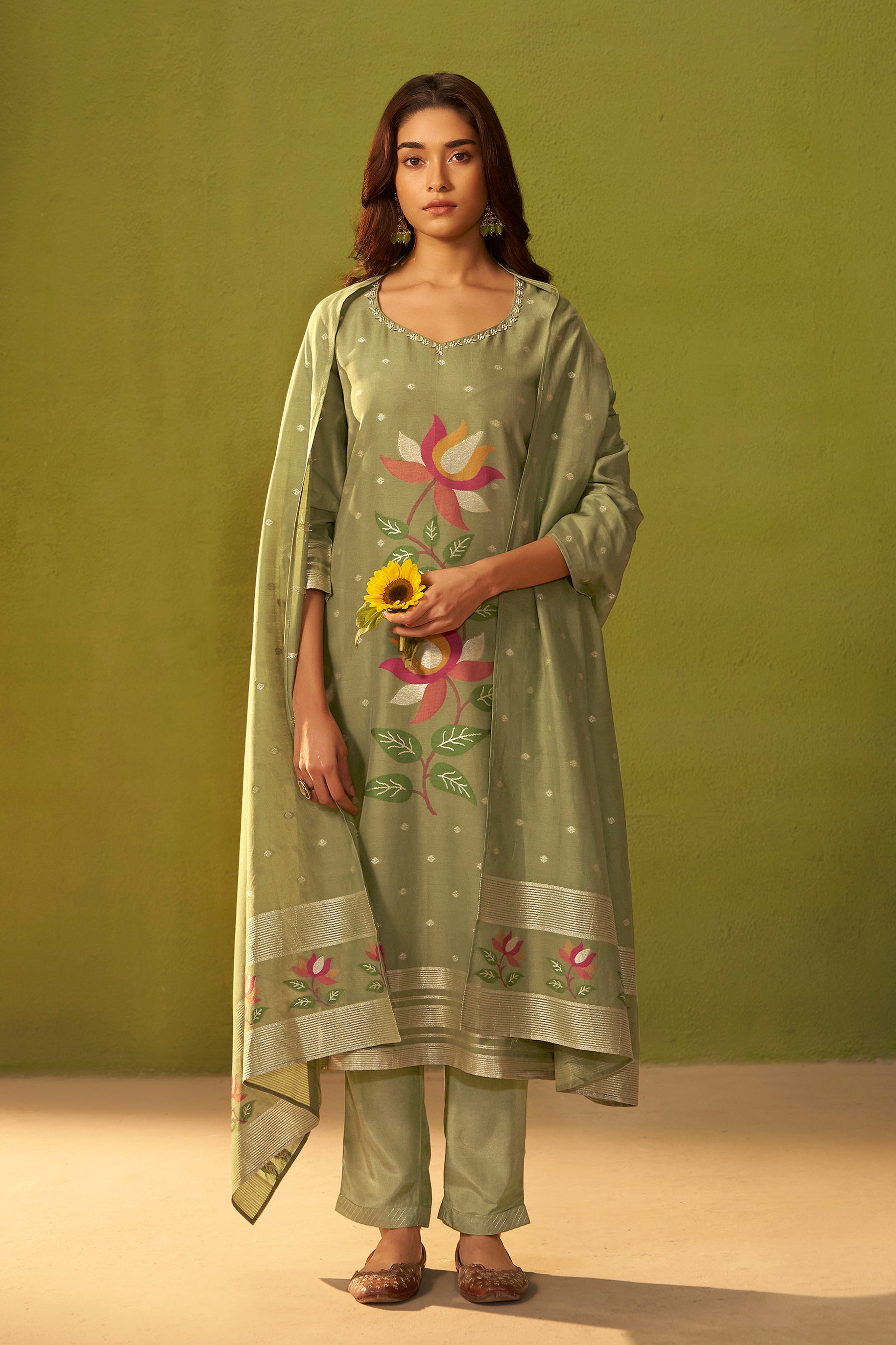 Chanderi Jacquard Set