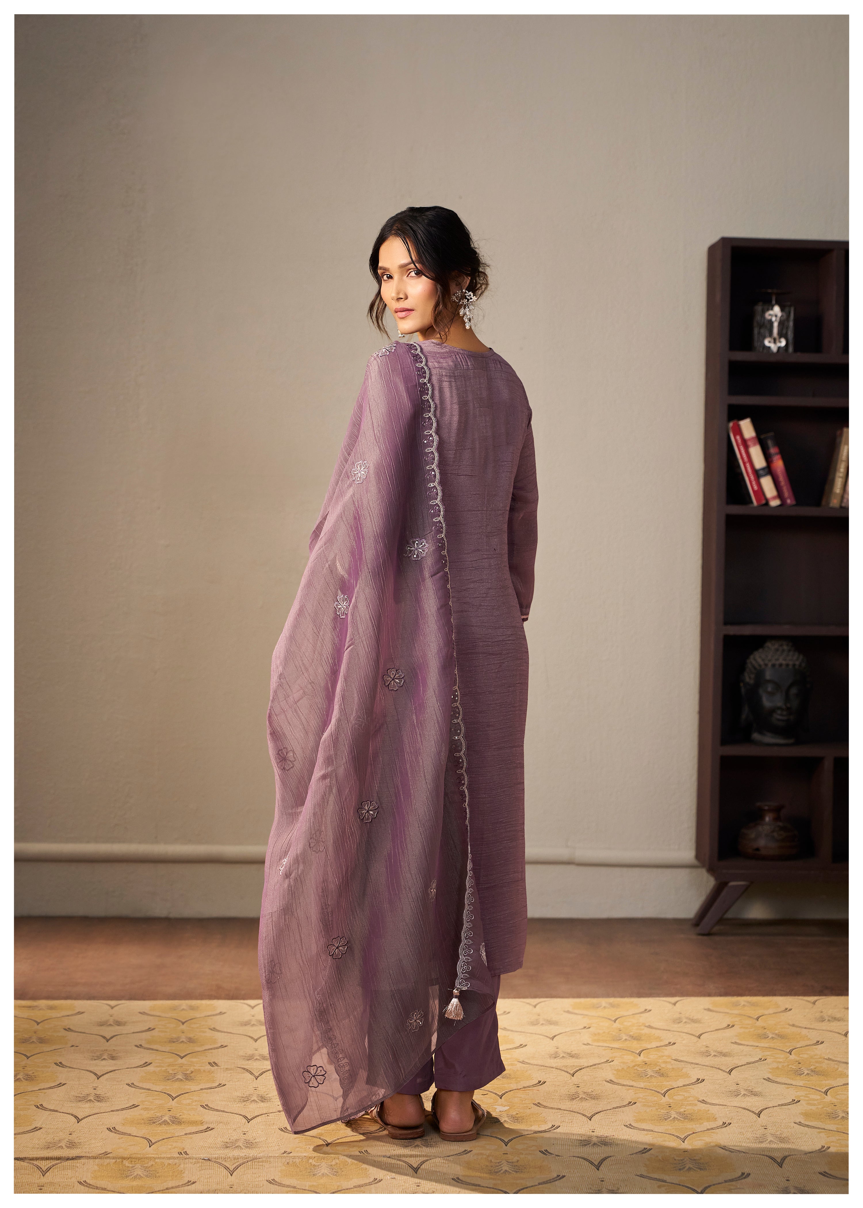 Crush Organza Borer Embroidery Set