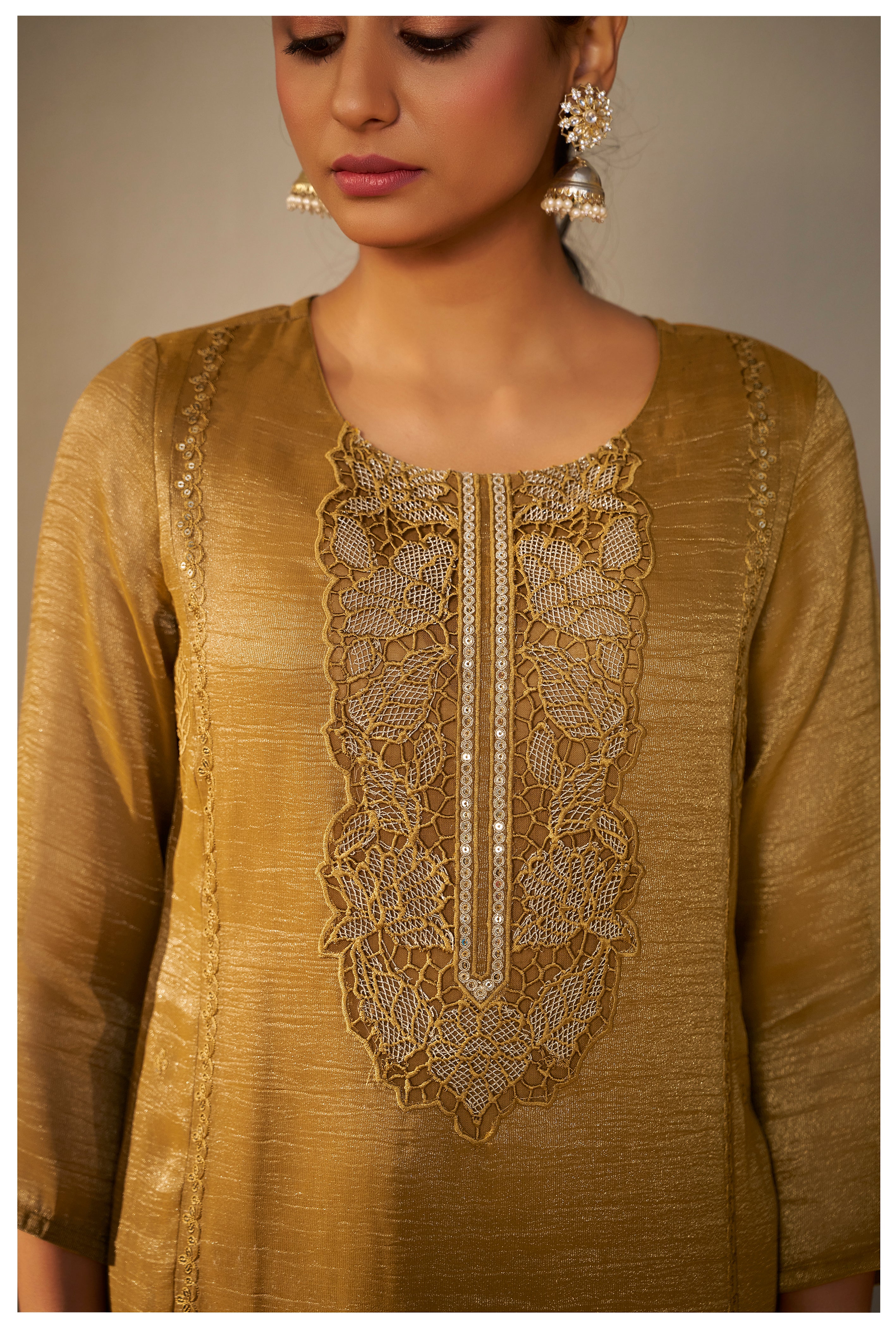 Crush Organza Borer Embroidery Set