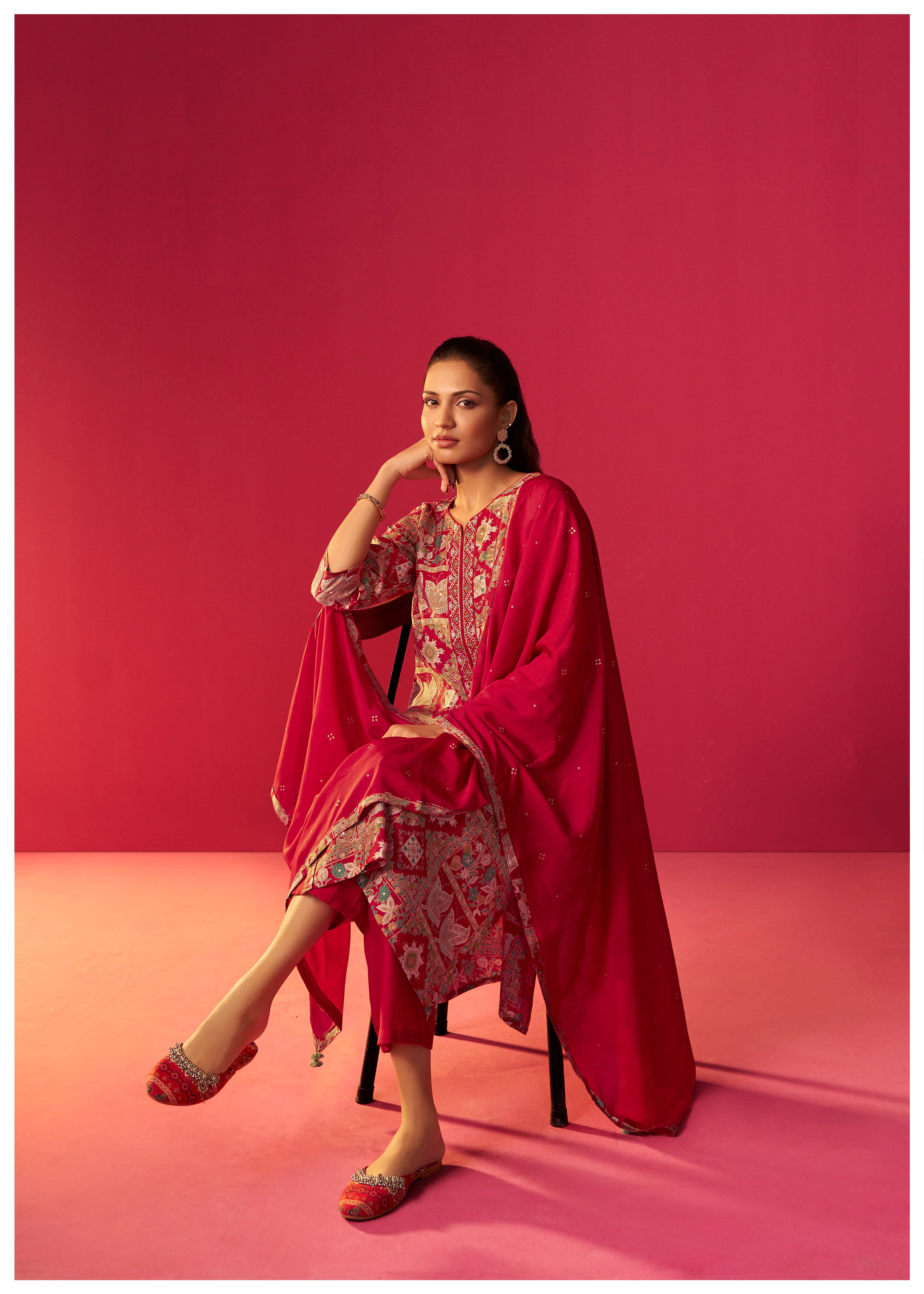 Viscose Digital Print Kurta Set