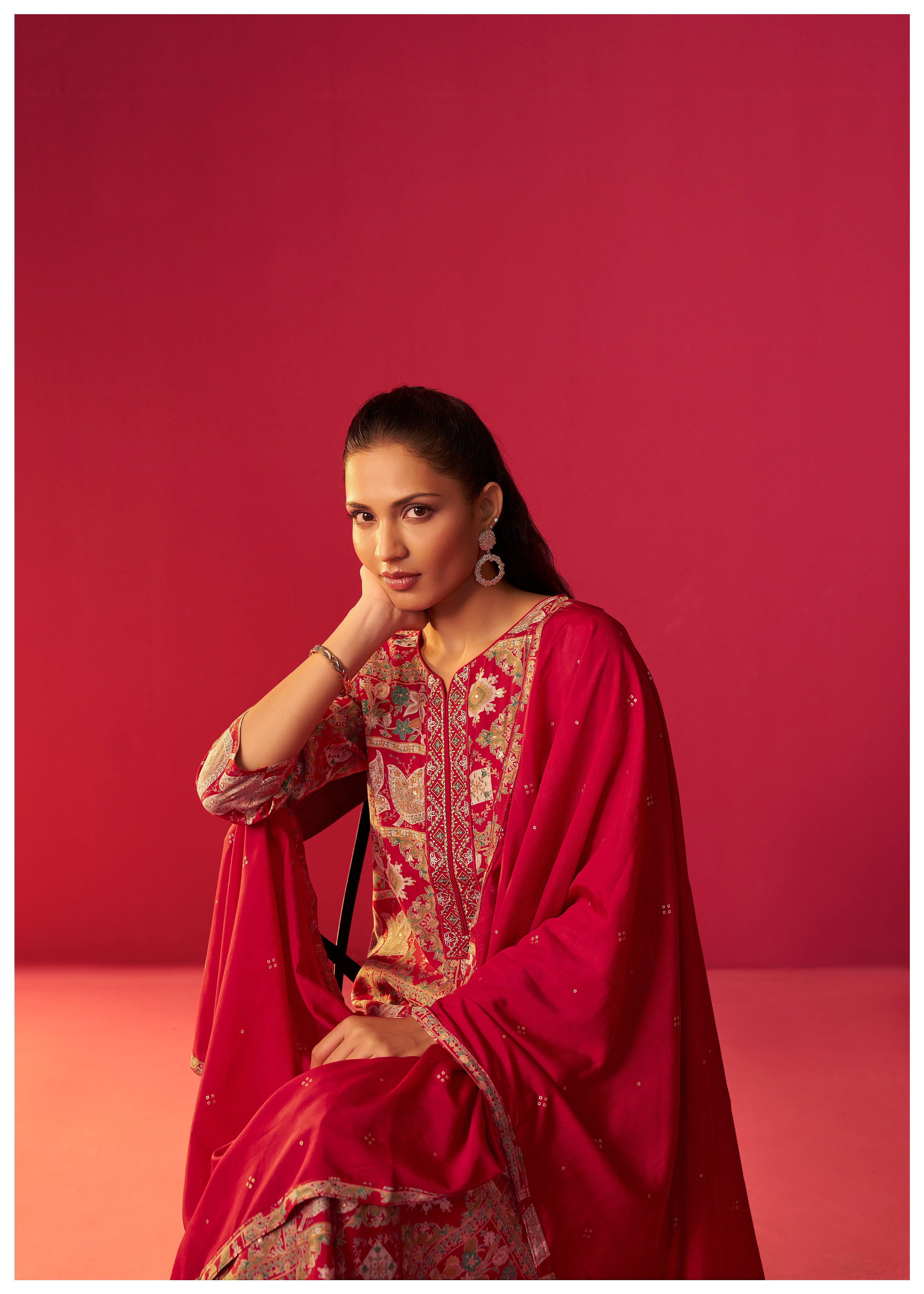 Viscose Digital Print Kurta Set