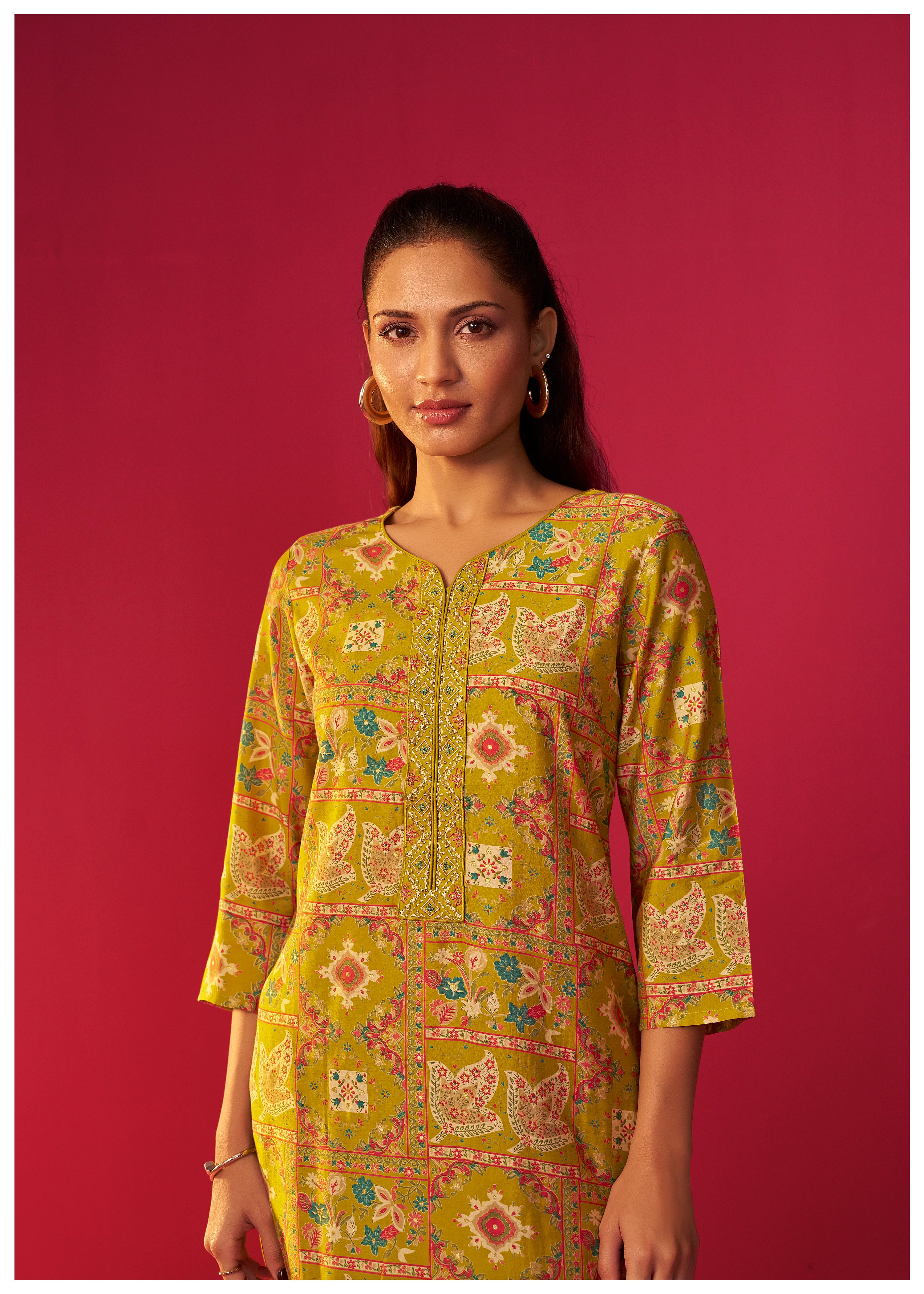 Viscose Digital Print Kurta Set