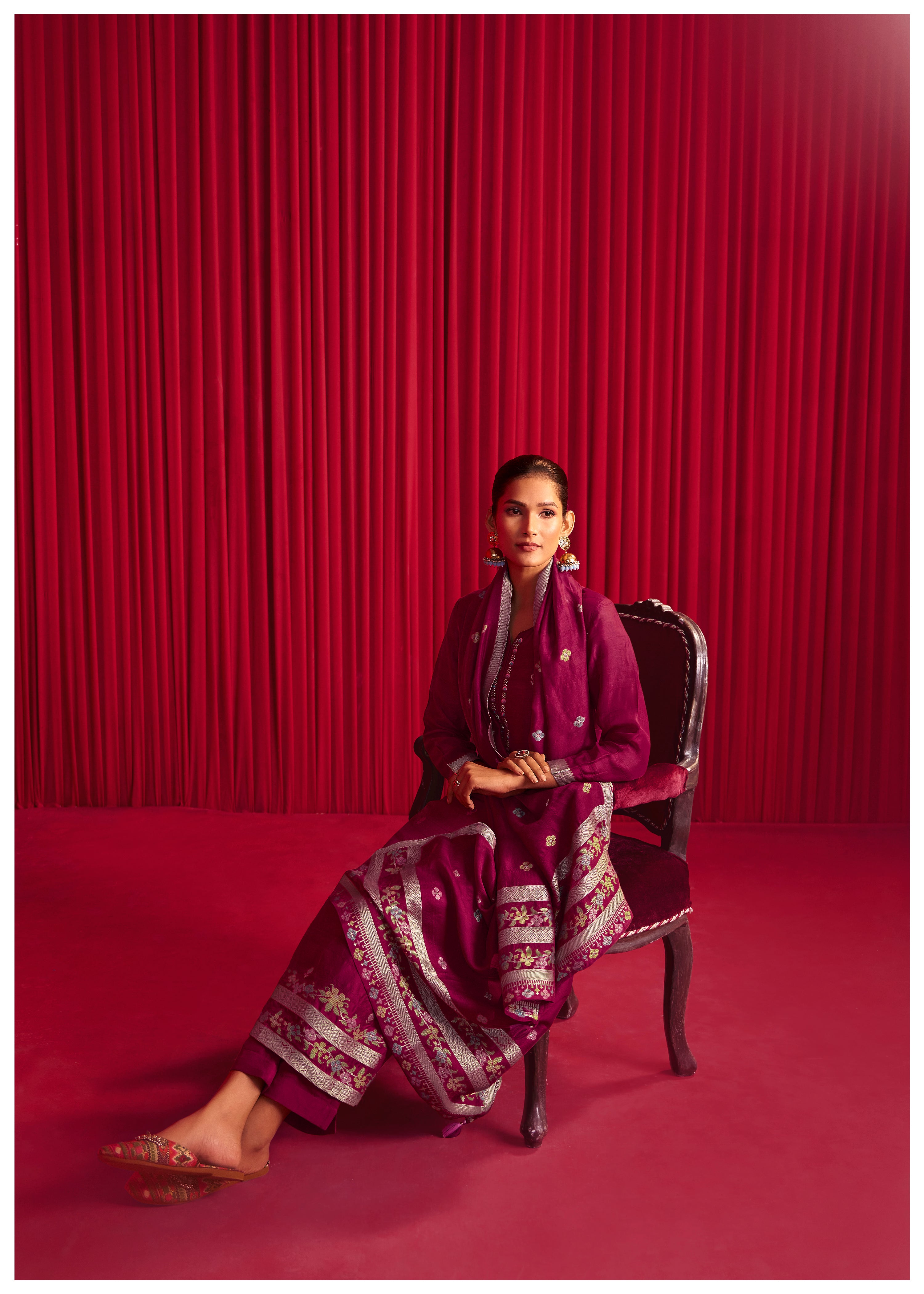 Bhagalpuri Silk Jacquard Set