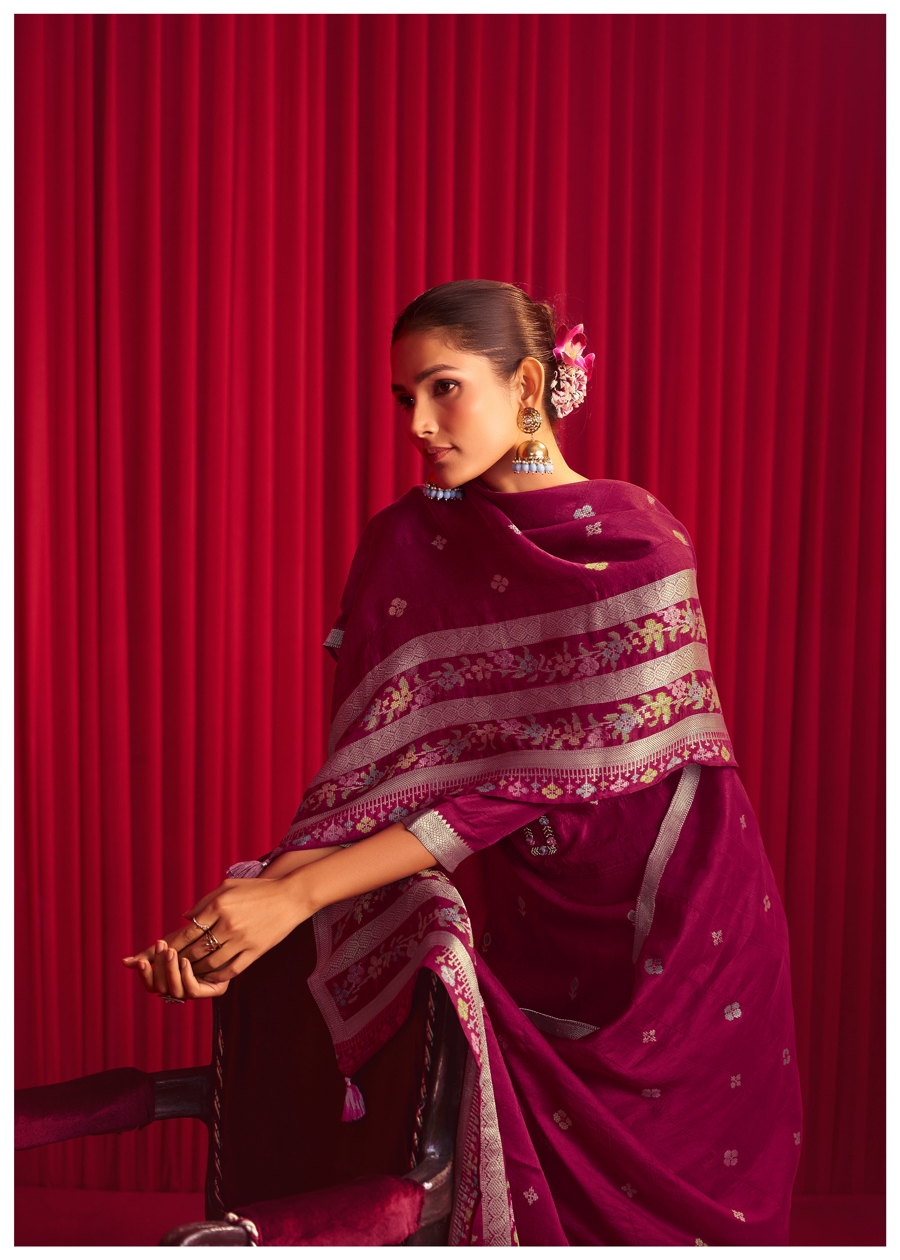 Bhagalpuri Silk Jacquard Set