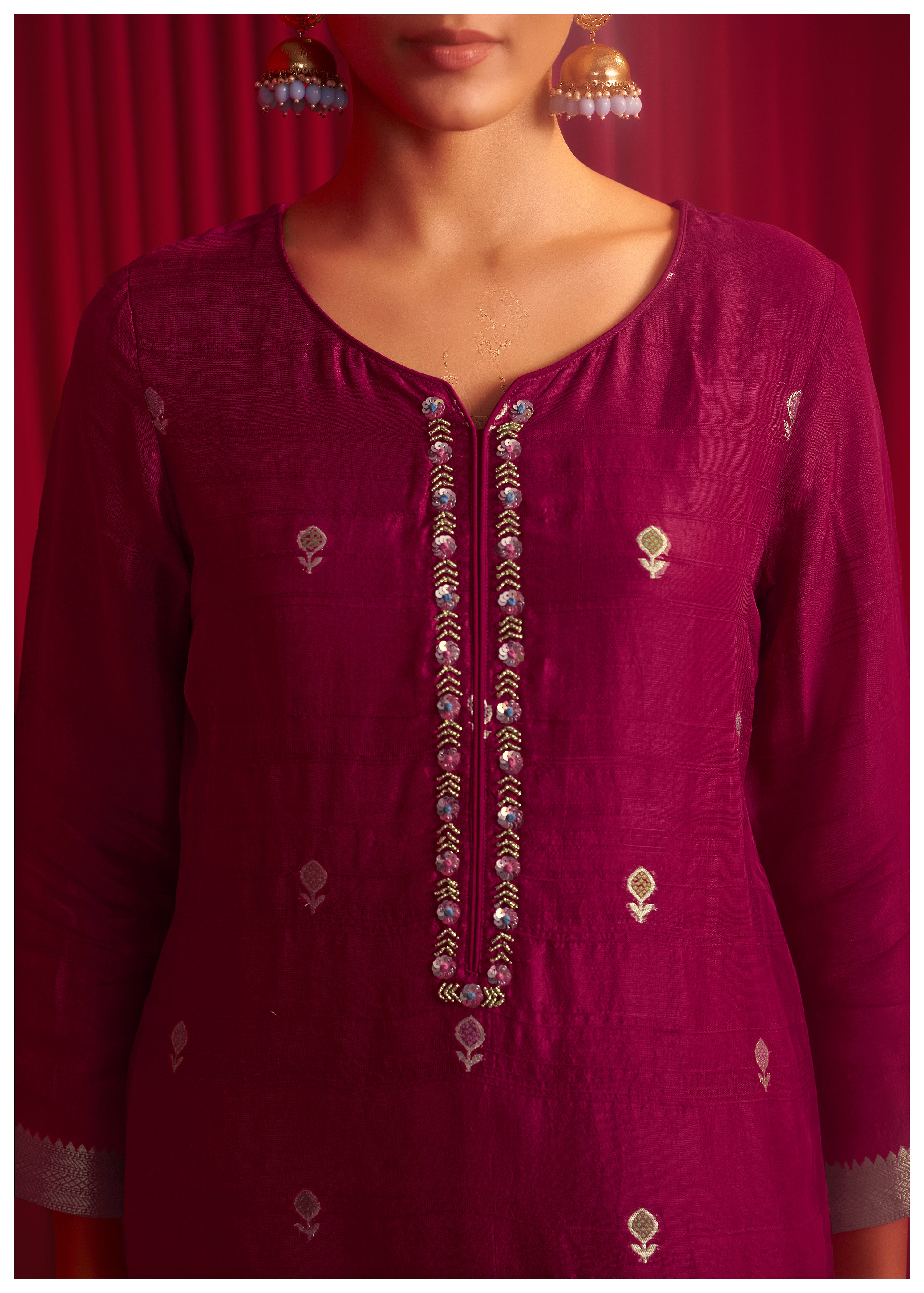 Bhagalpuri Silk Jacquard Set