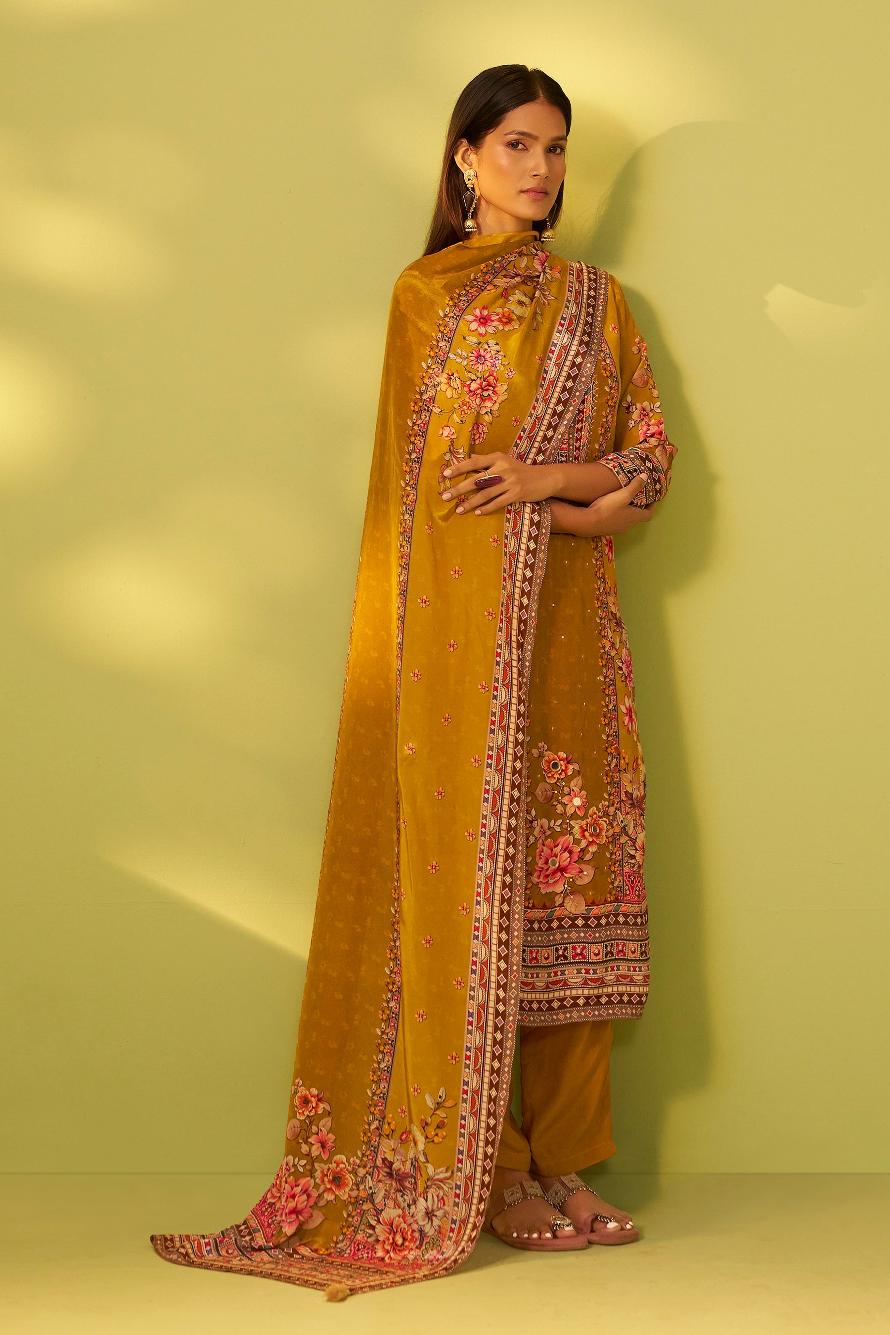Crepe Silk Kurta Set