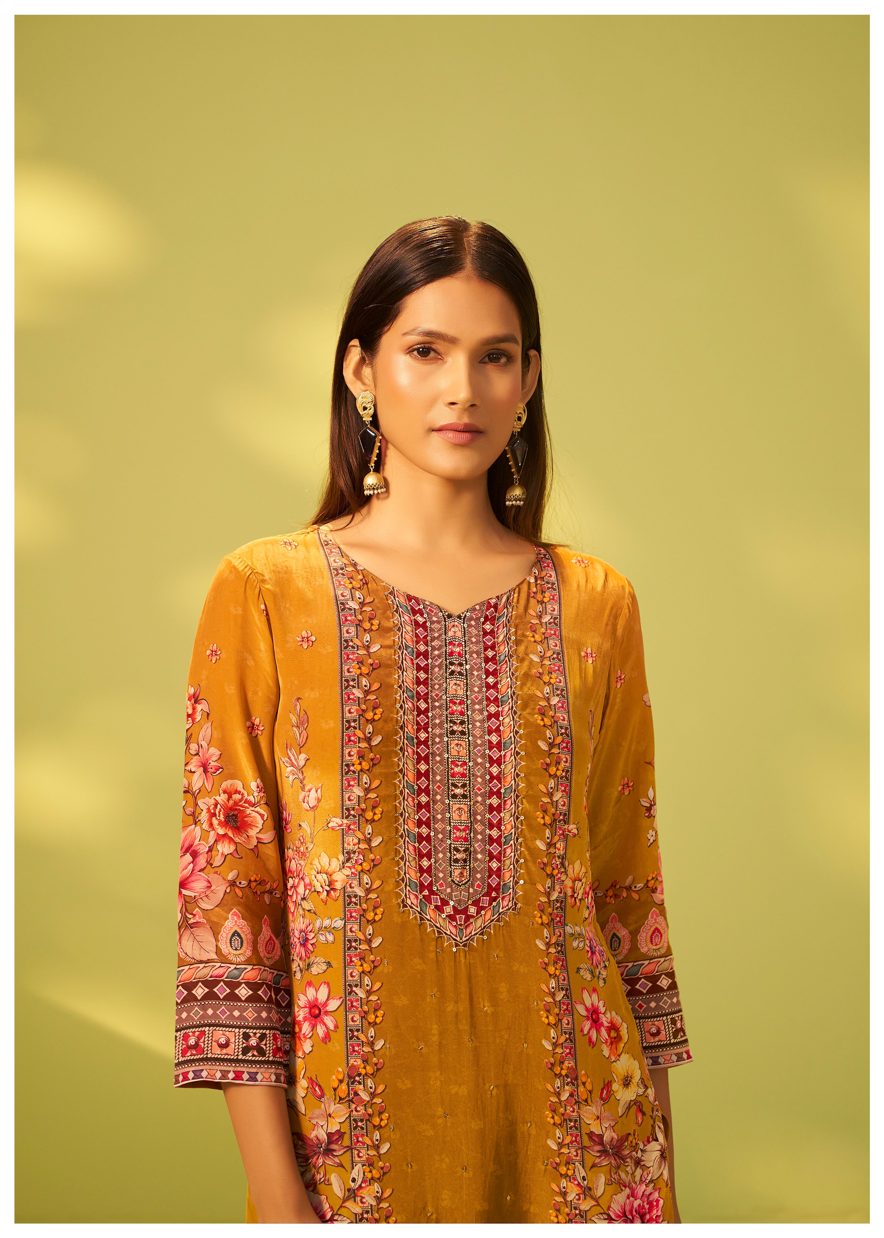 Crepe Silk Kurta Set