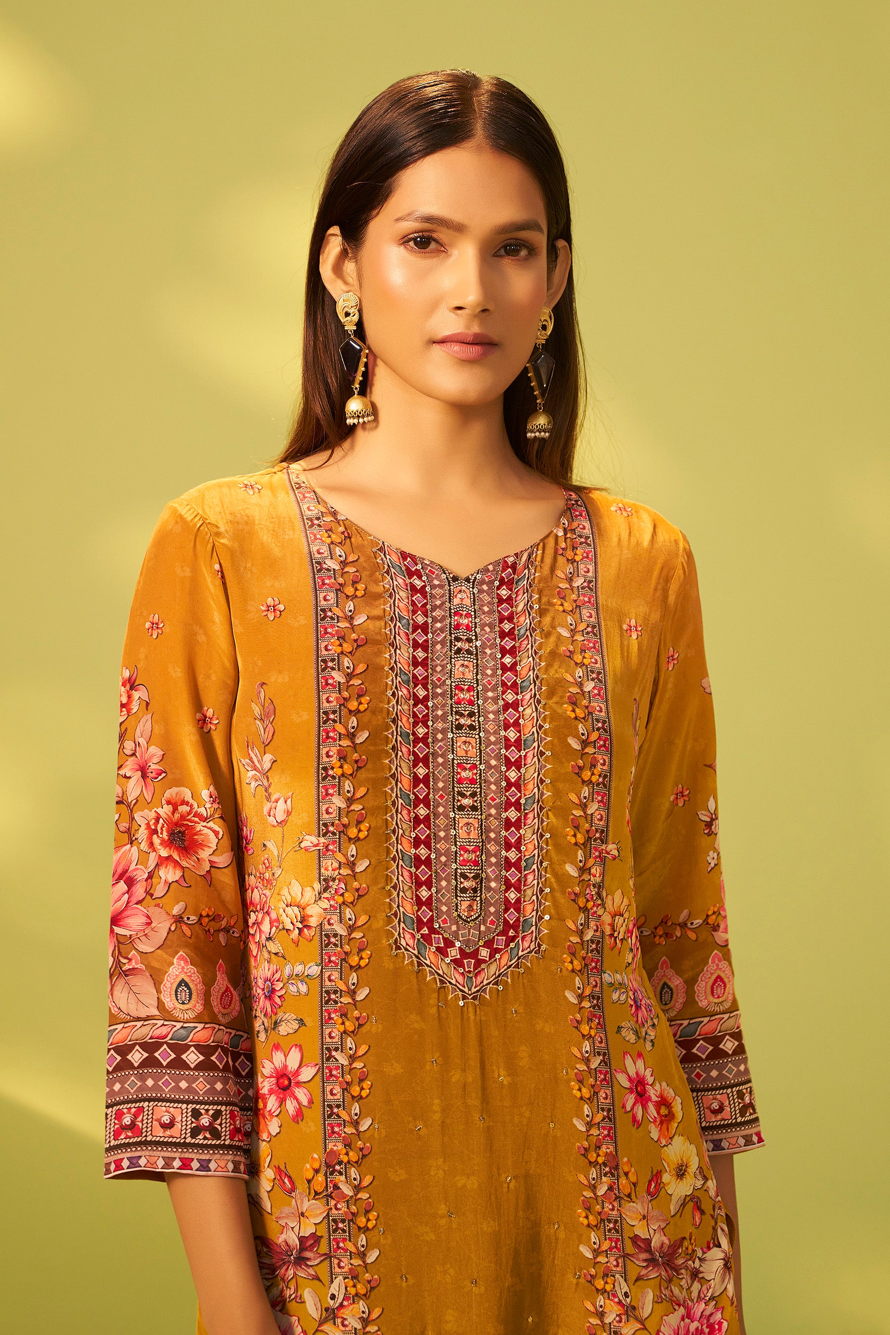 Crepe Silk Kurta Set