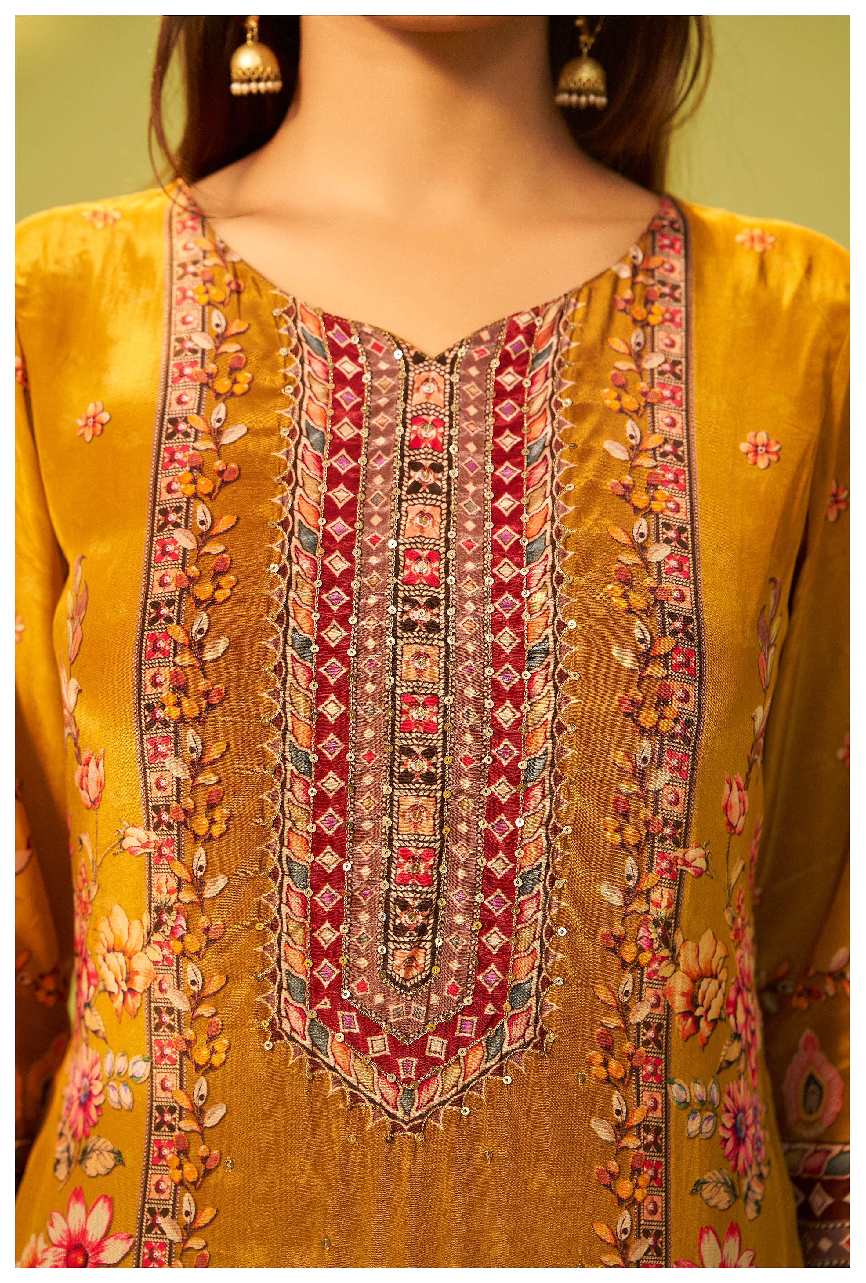 Crepe Silk Kurta Set