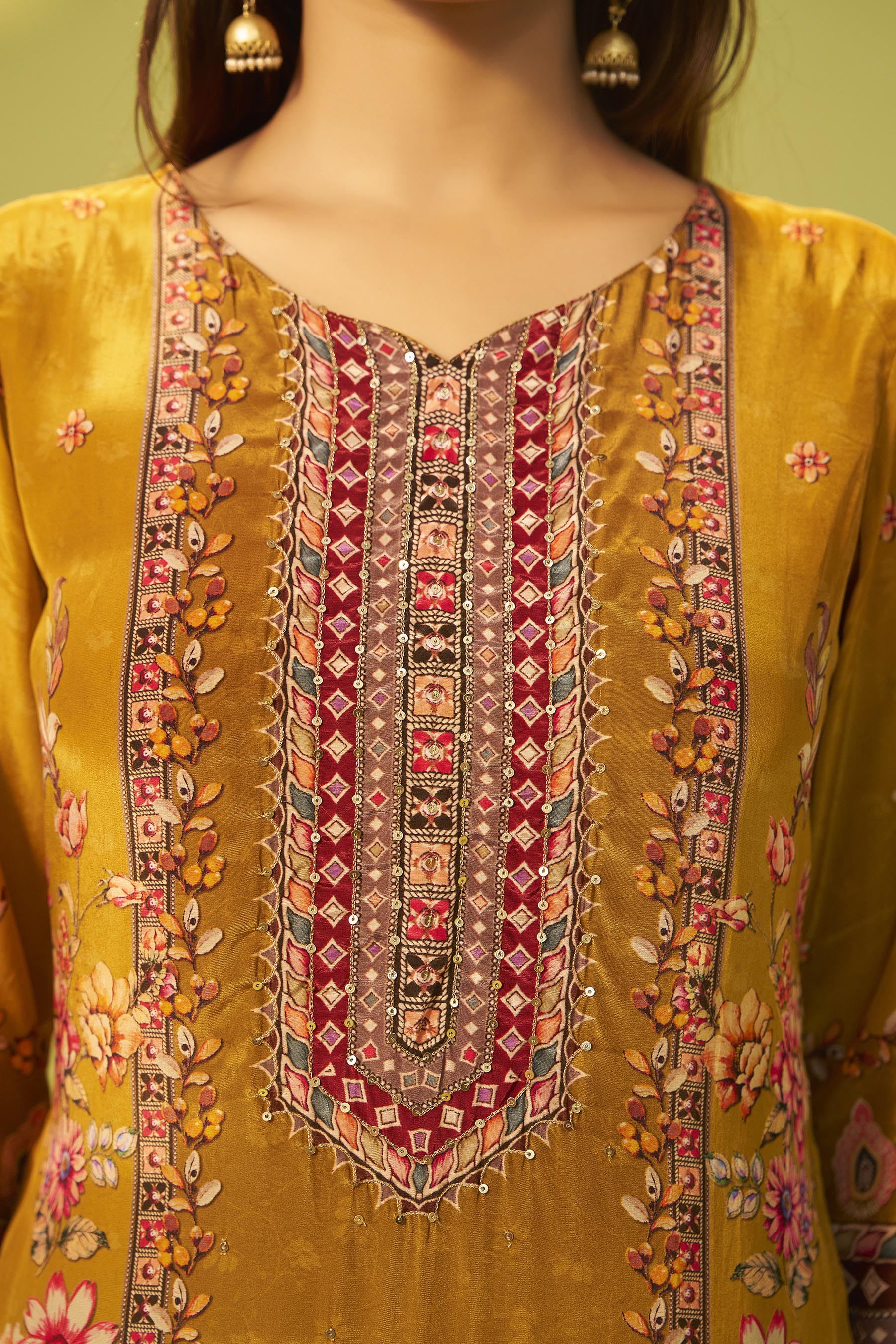 Crepe Silk Kurta Set