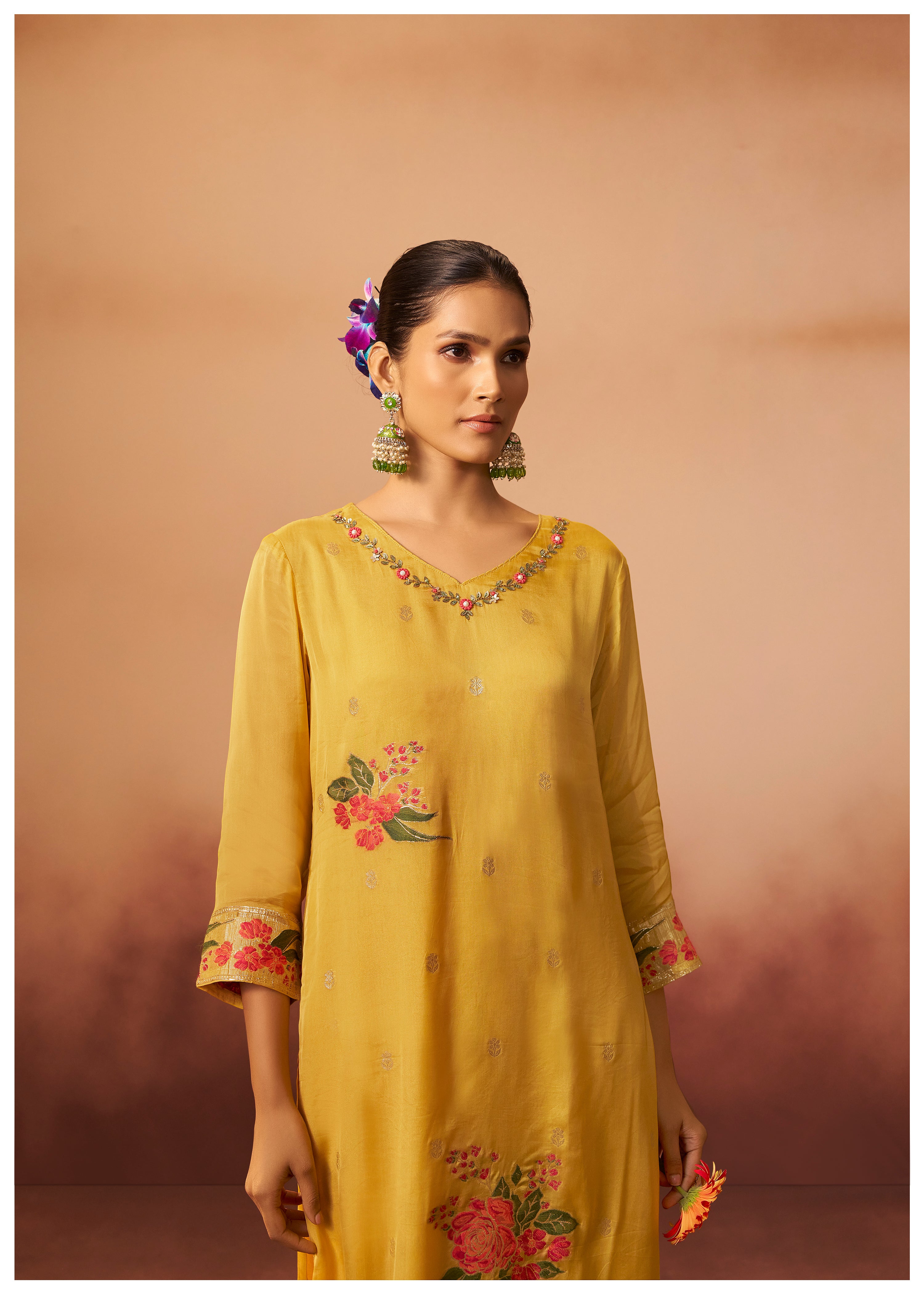 Organza kurta set