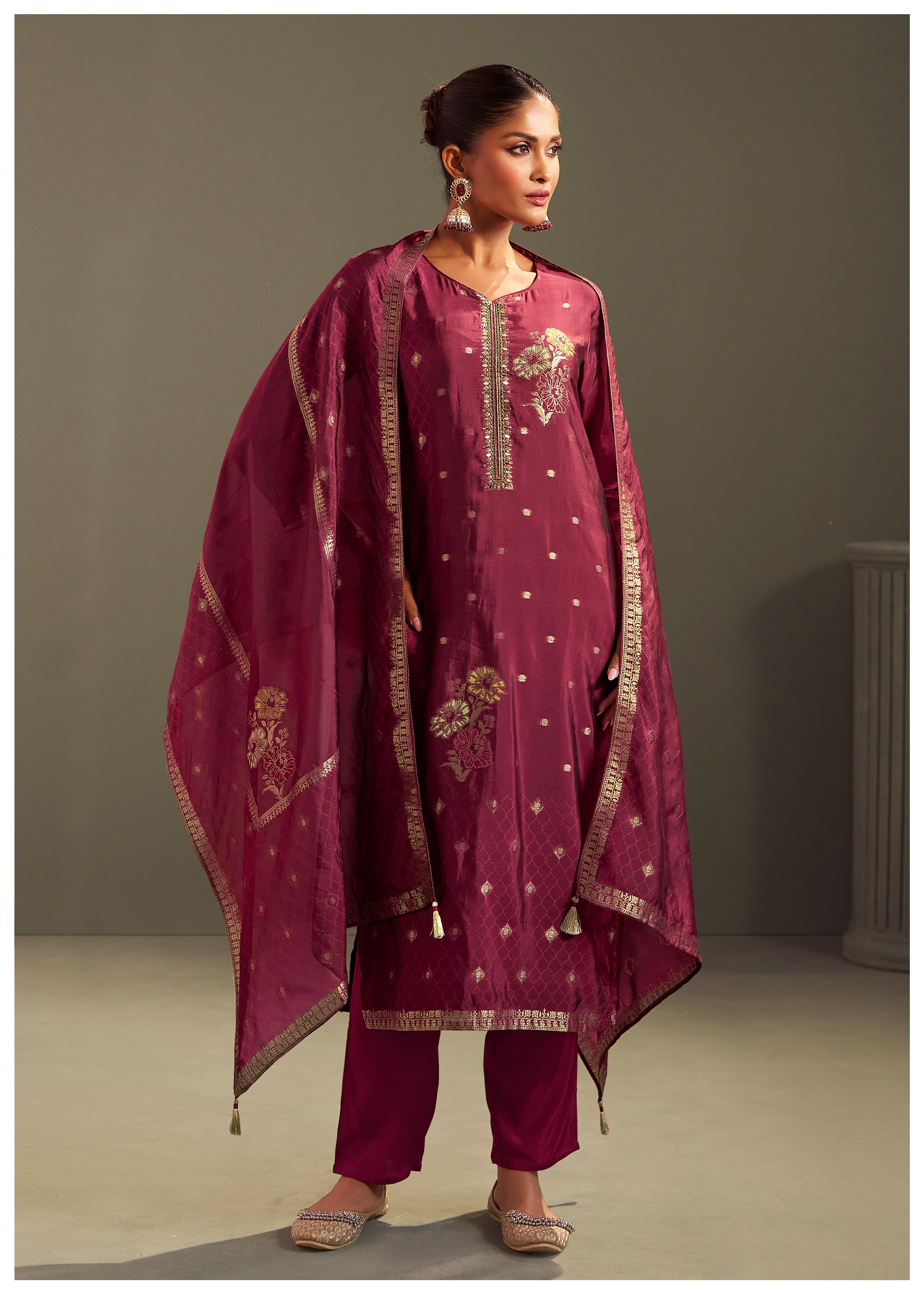 Yarn Dyed Viscose Kurta Set