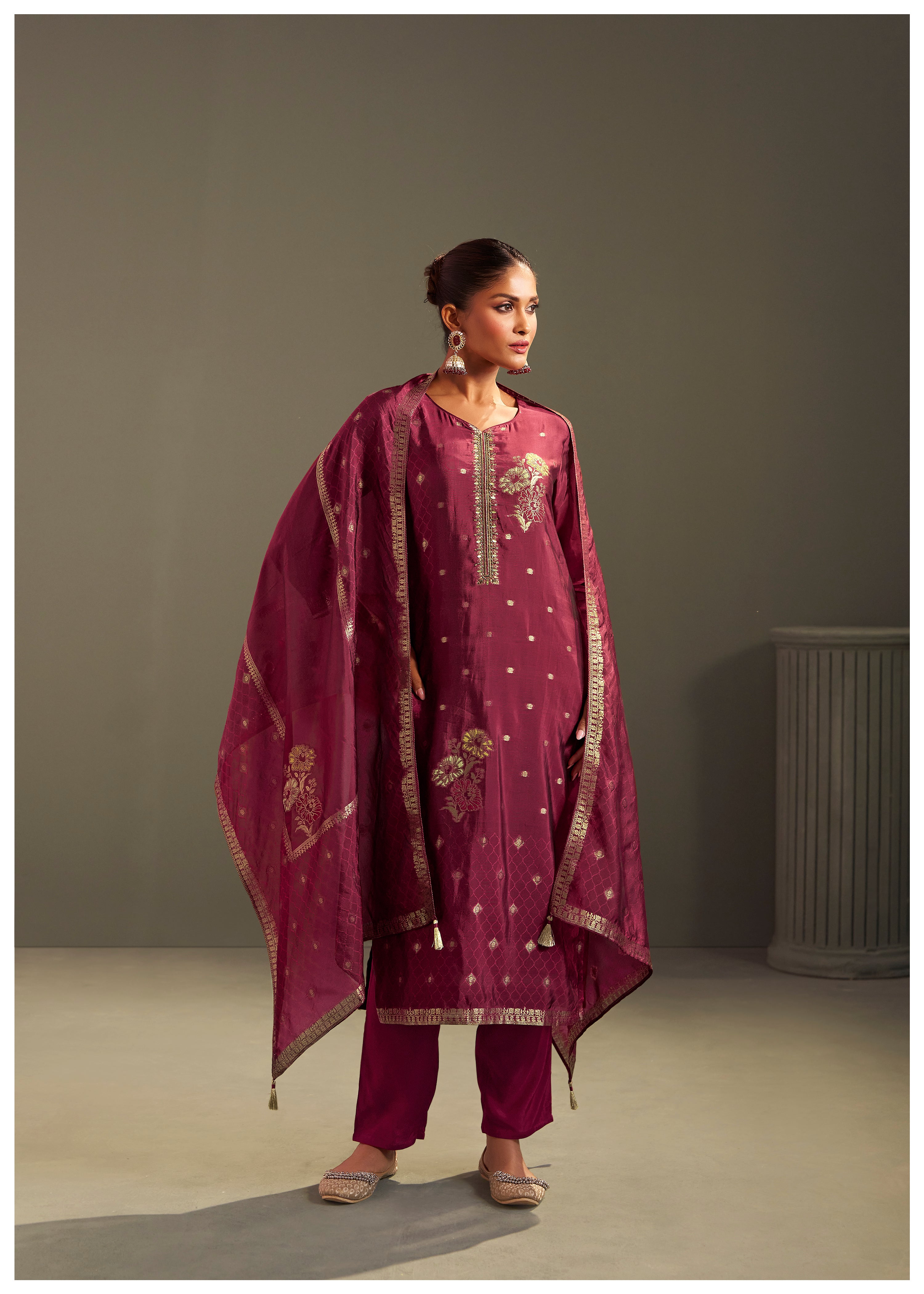 Yarn Dyed Viscose Kurta Set