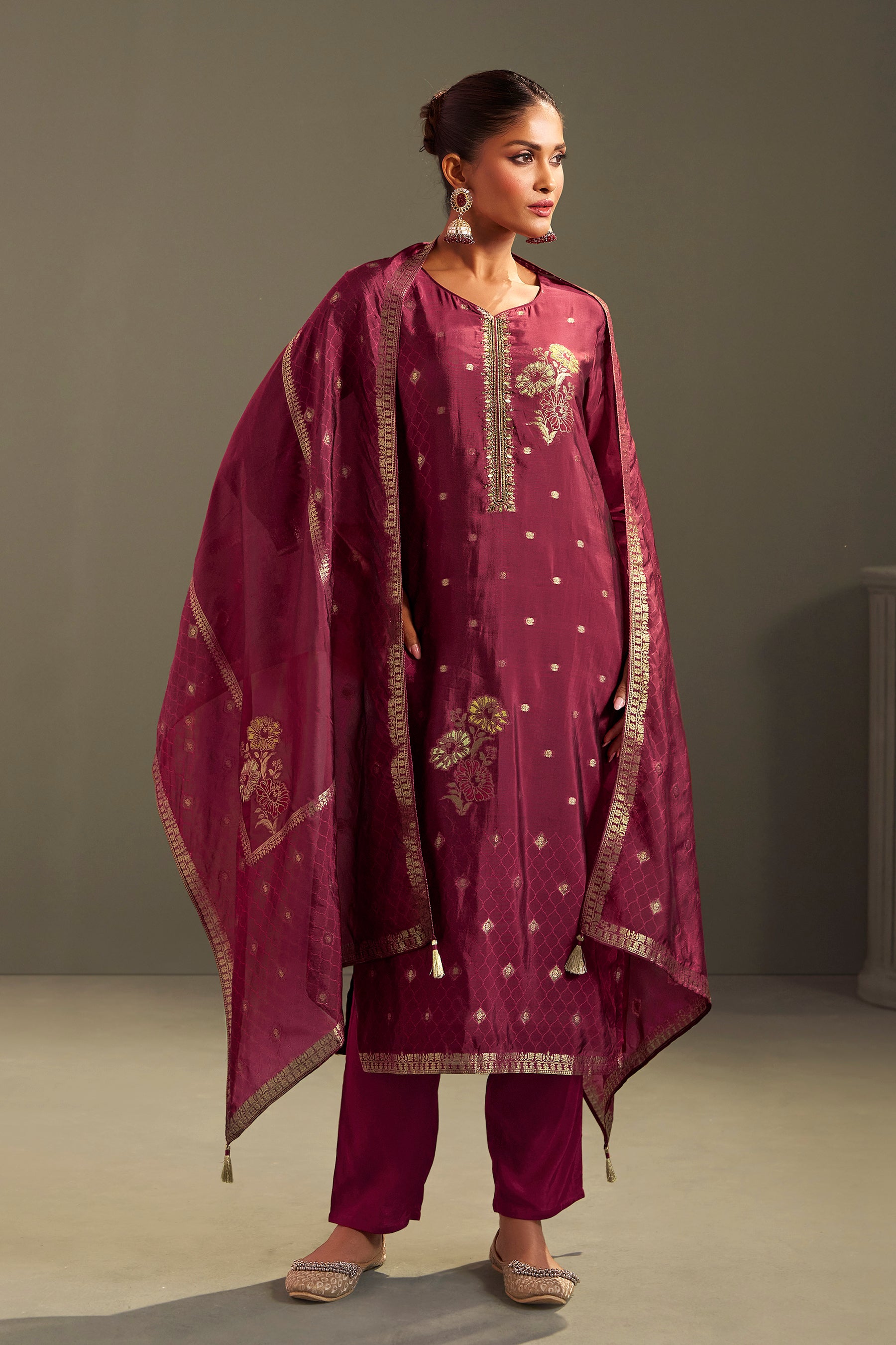 Yarn Dyed Viscose Kurta Set