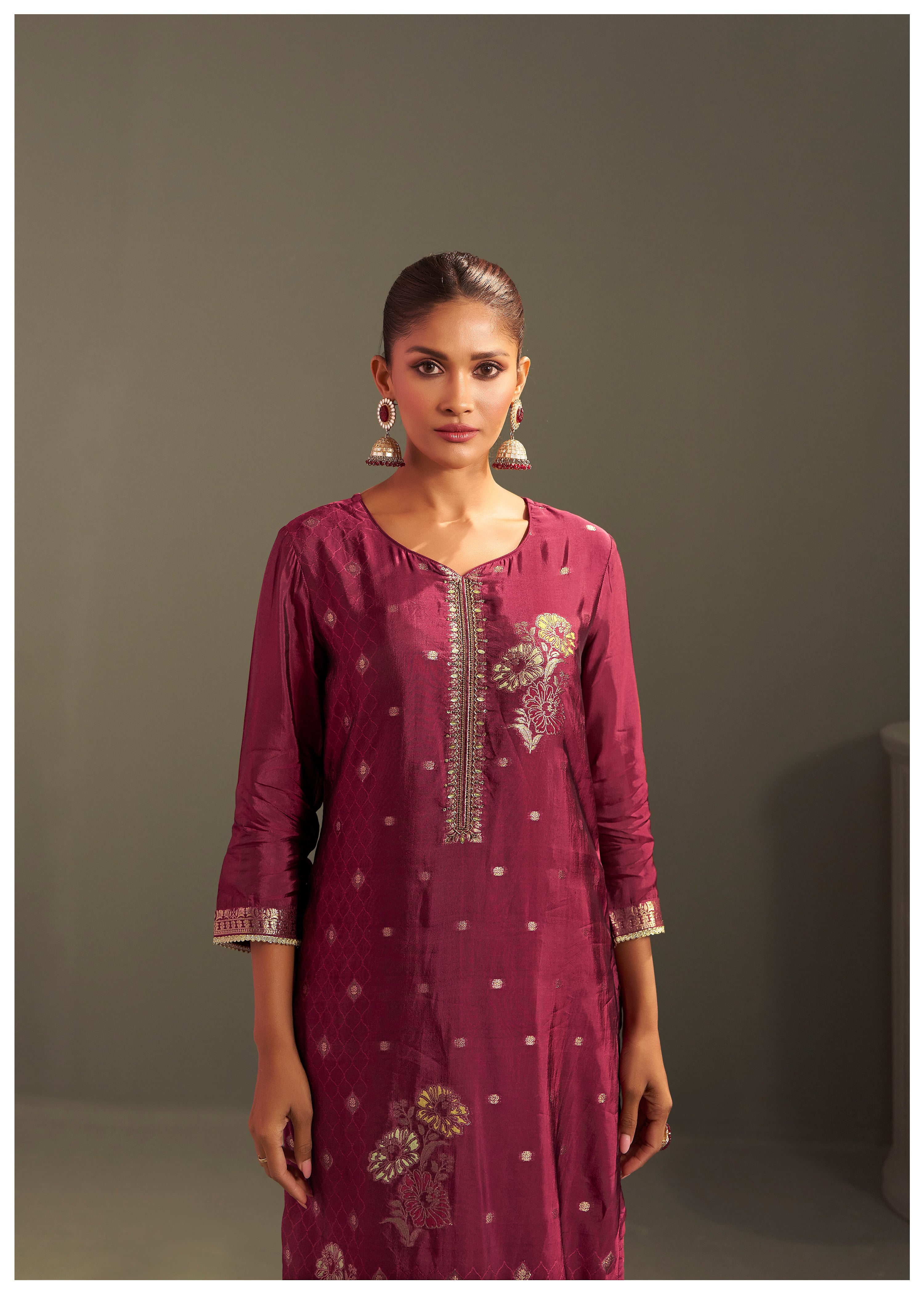 Yarn Dyed Viscose Kurta Set