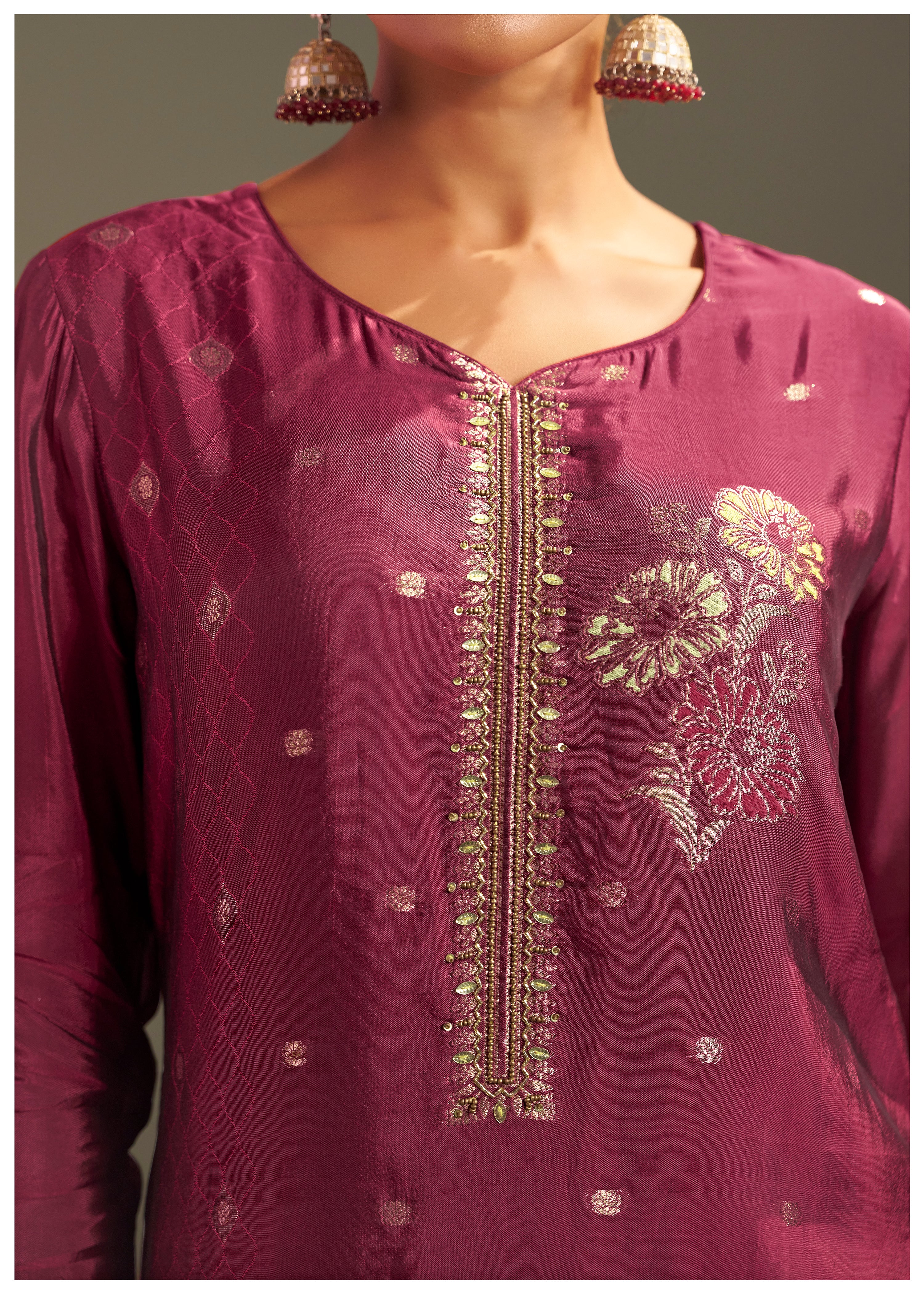 Yarn Dyed Viscose Kurta Set