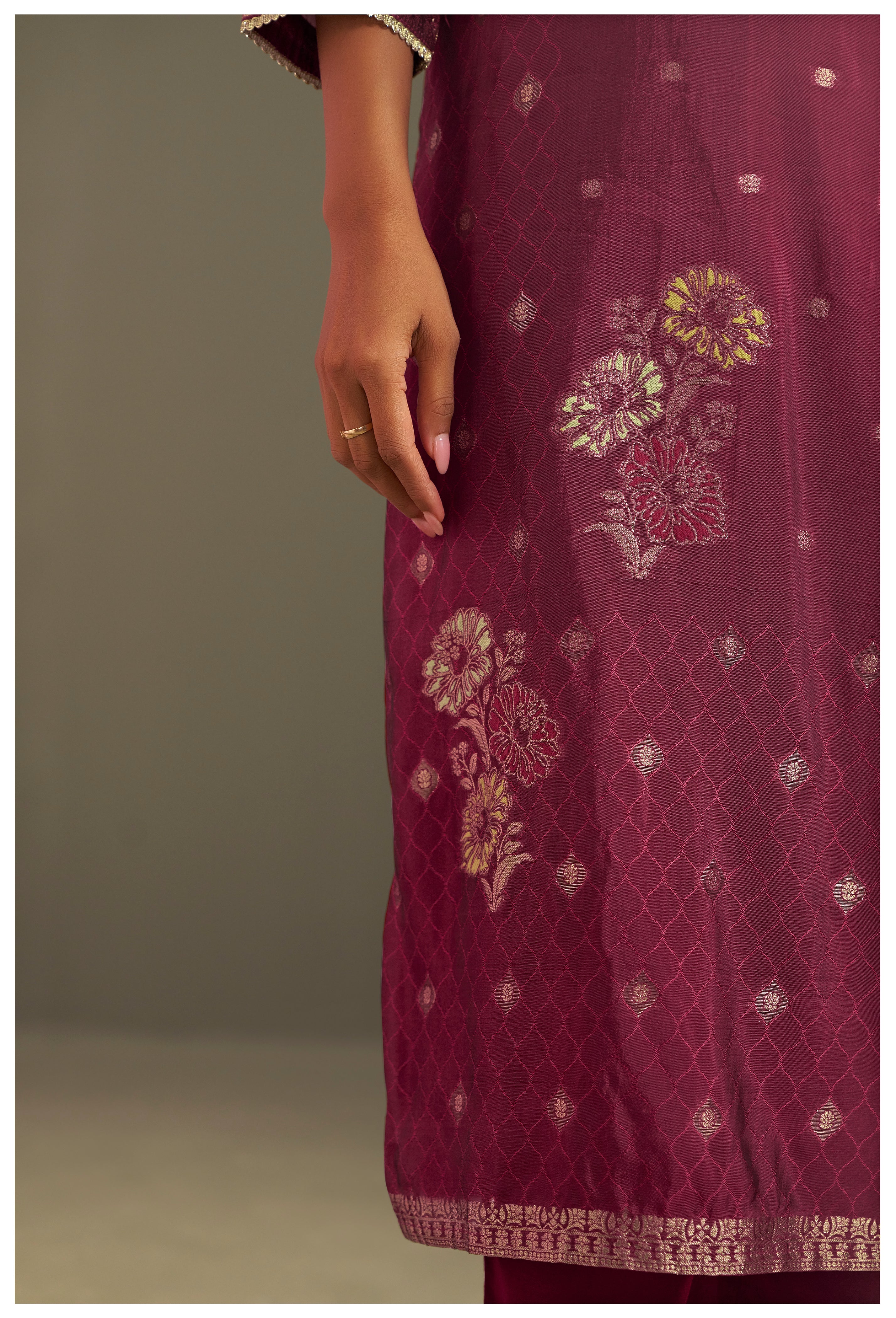 Yarn Dyed Viscose Kurta Set