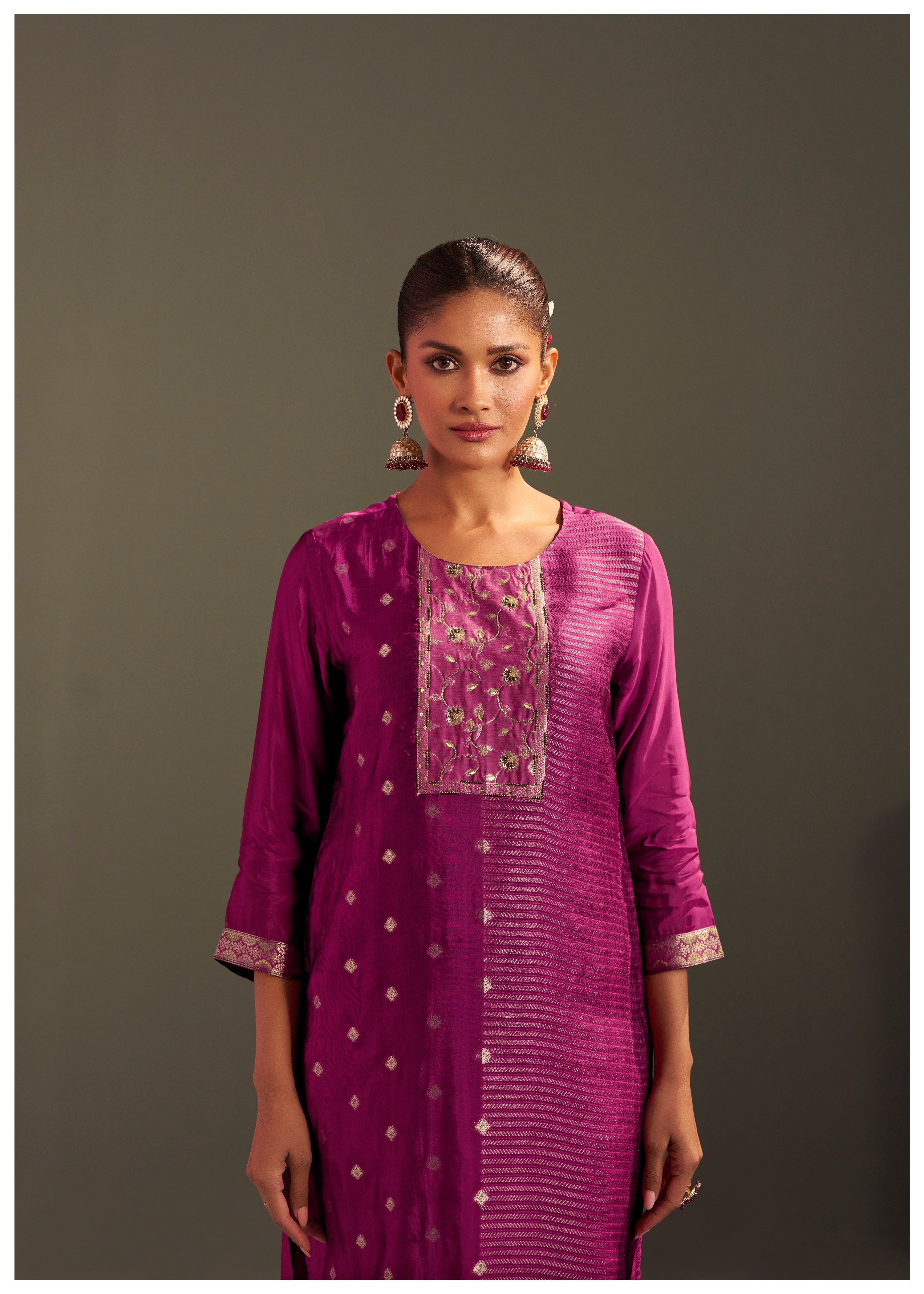 Yarn Dyed Viscose Kurta Set