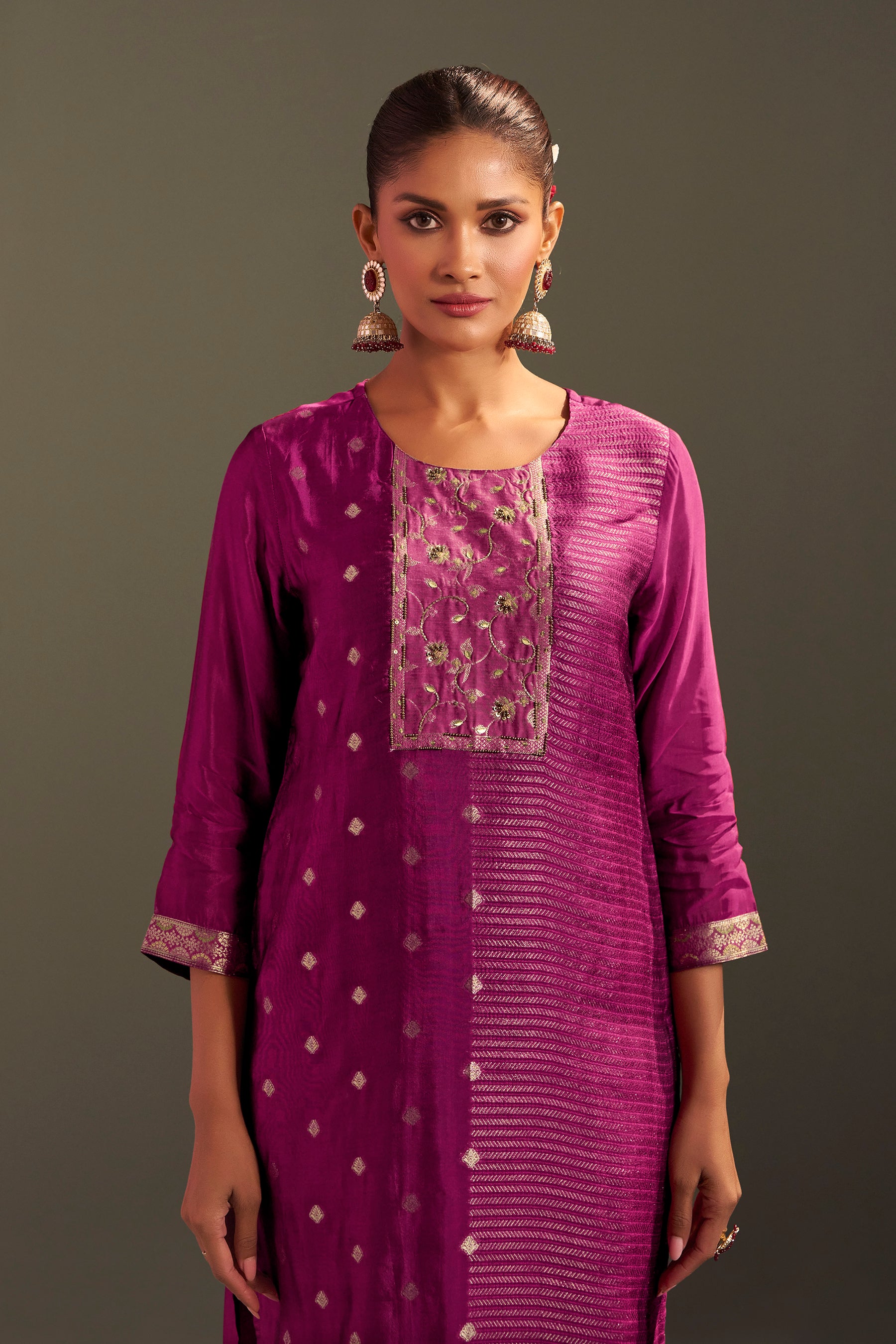 Yarn Dyed Viscose Kurta Set