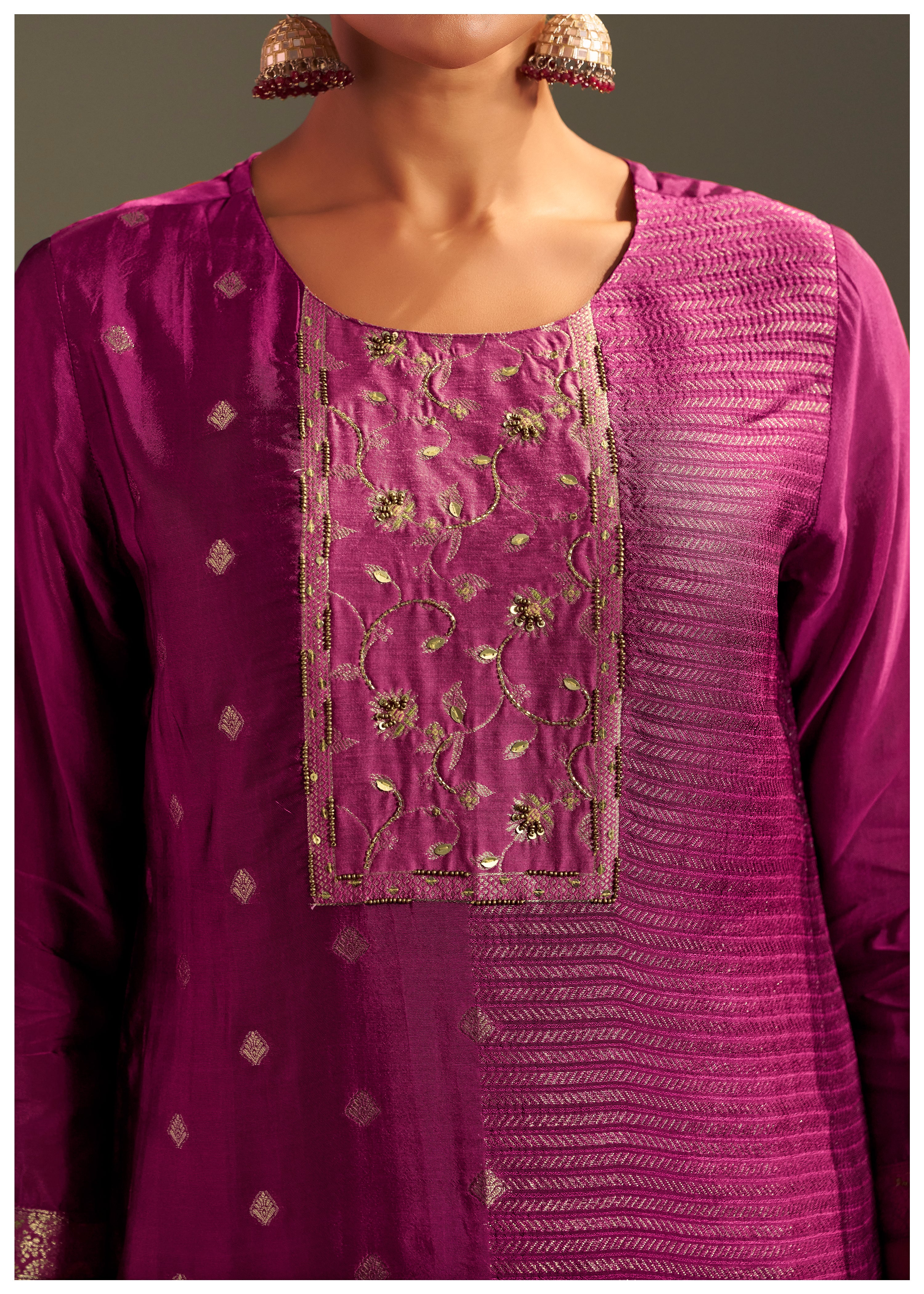 Yarn Dyed Viscose Kurta Set