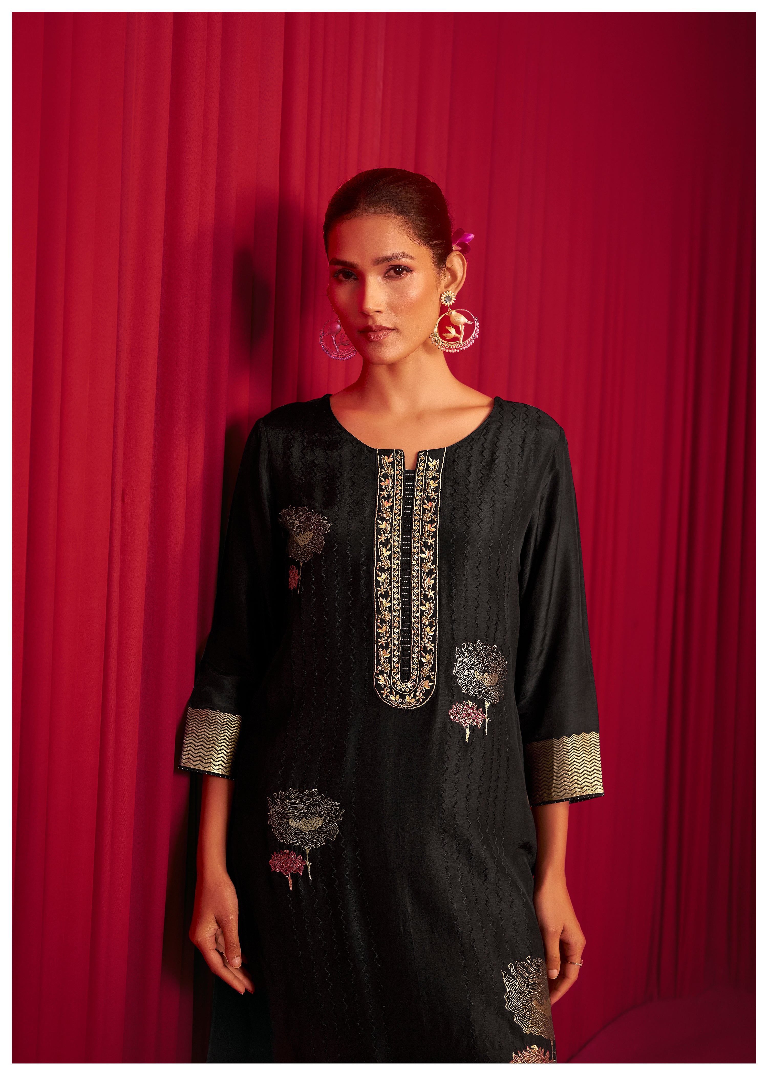 Viscose Silk Jacquard Set