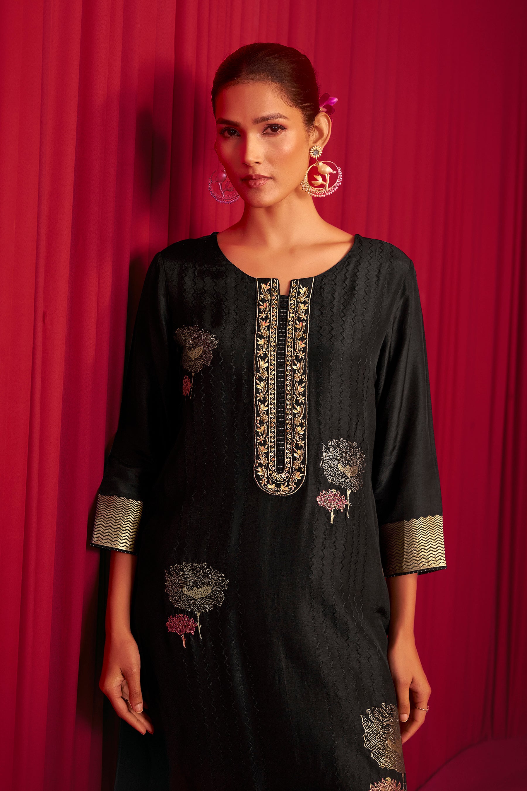 Viscose Silk Jacquard Set