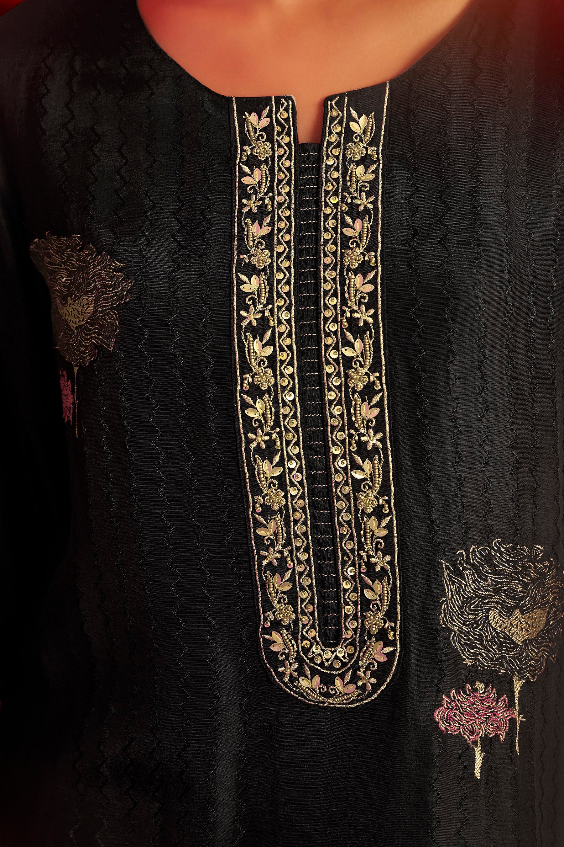 Viscose Silk Jacquard Set