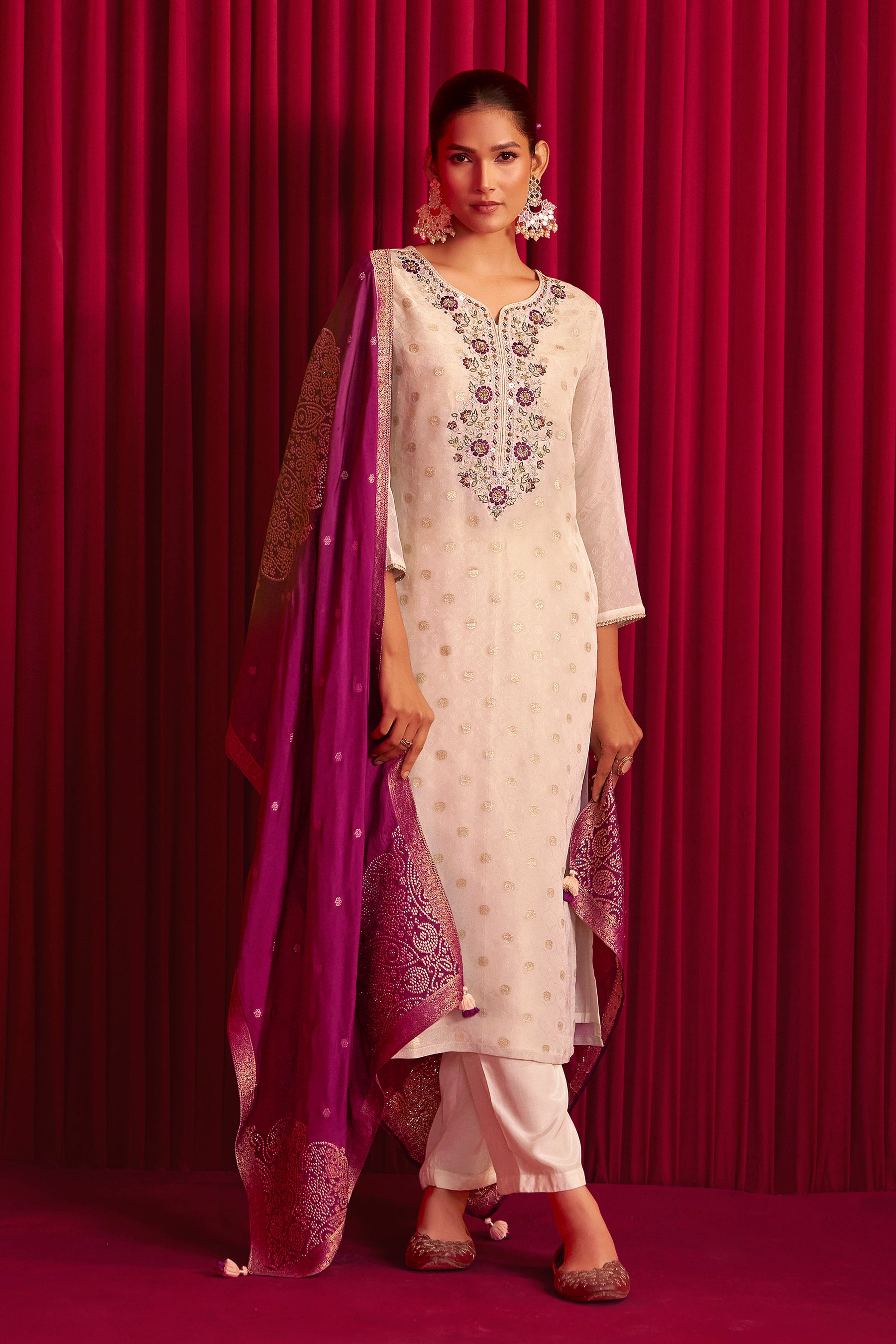 Tissue Organza Kurta Set