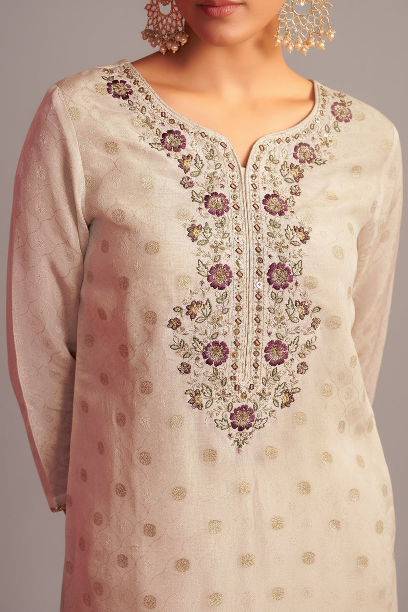 Tissue Organza Kurta Set