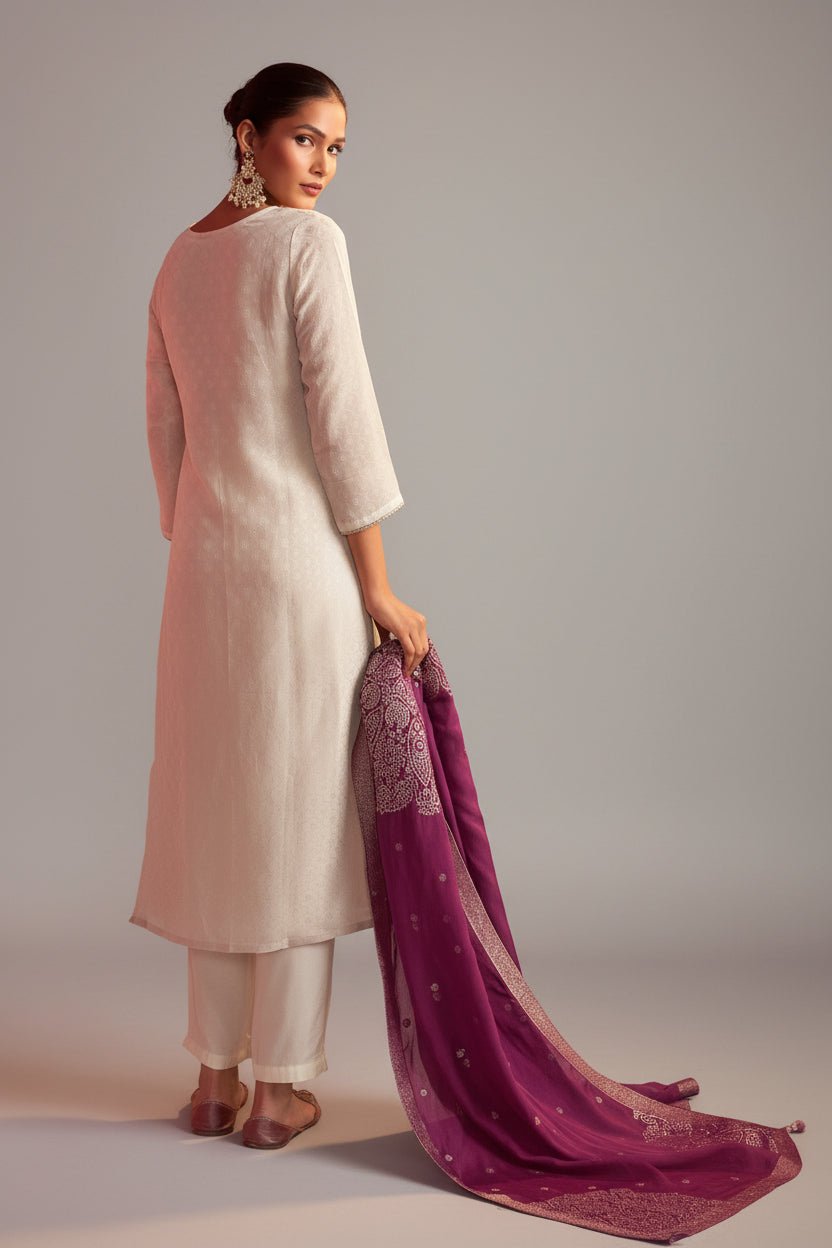 Tissue Organza Kurta Set