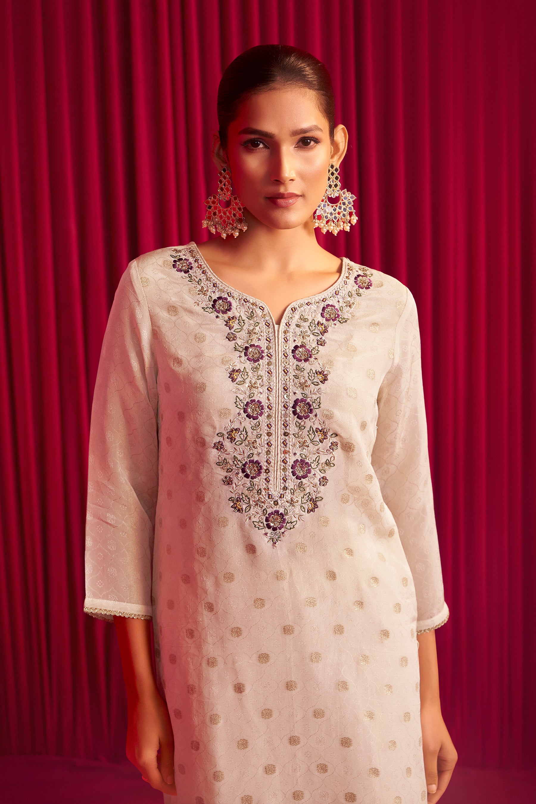 Tissue Organza Kurta Set