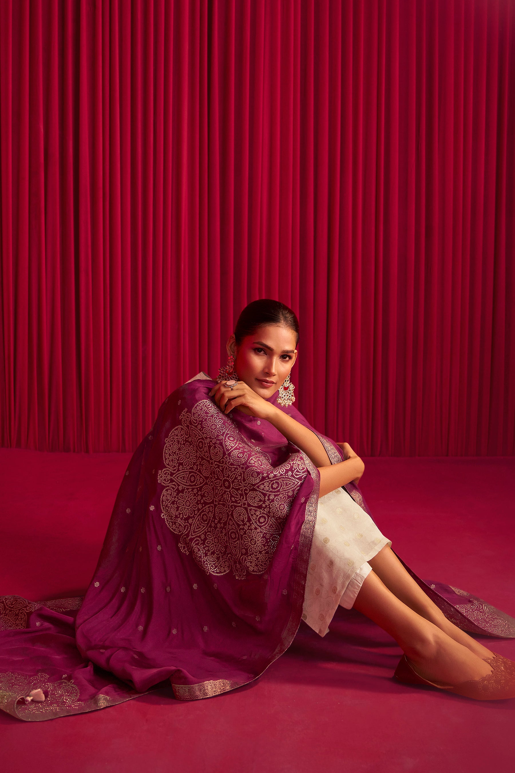 Tissue Organza Kurta Set