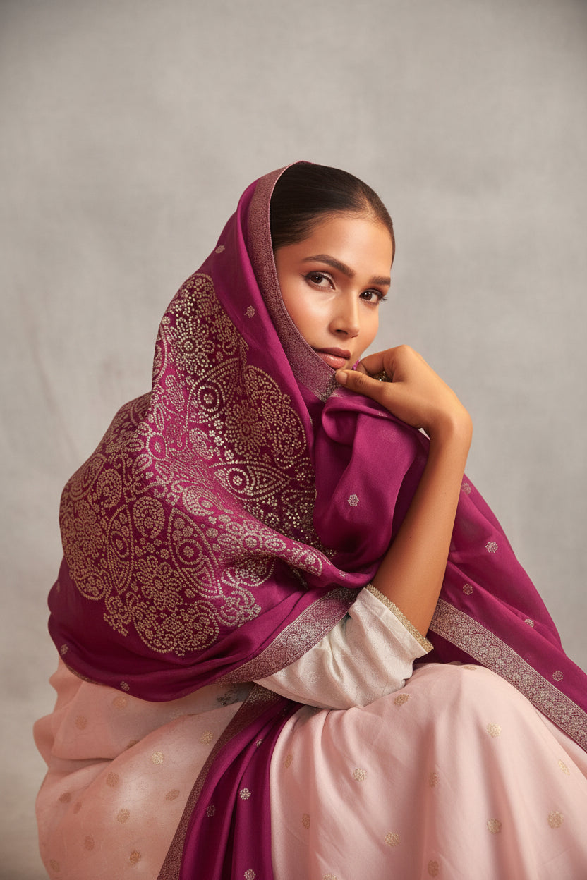 Tissue Organza Kurta Set