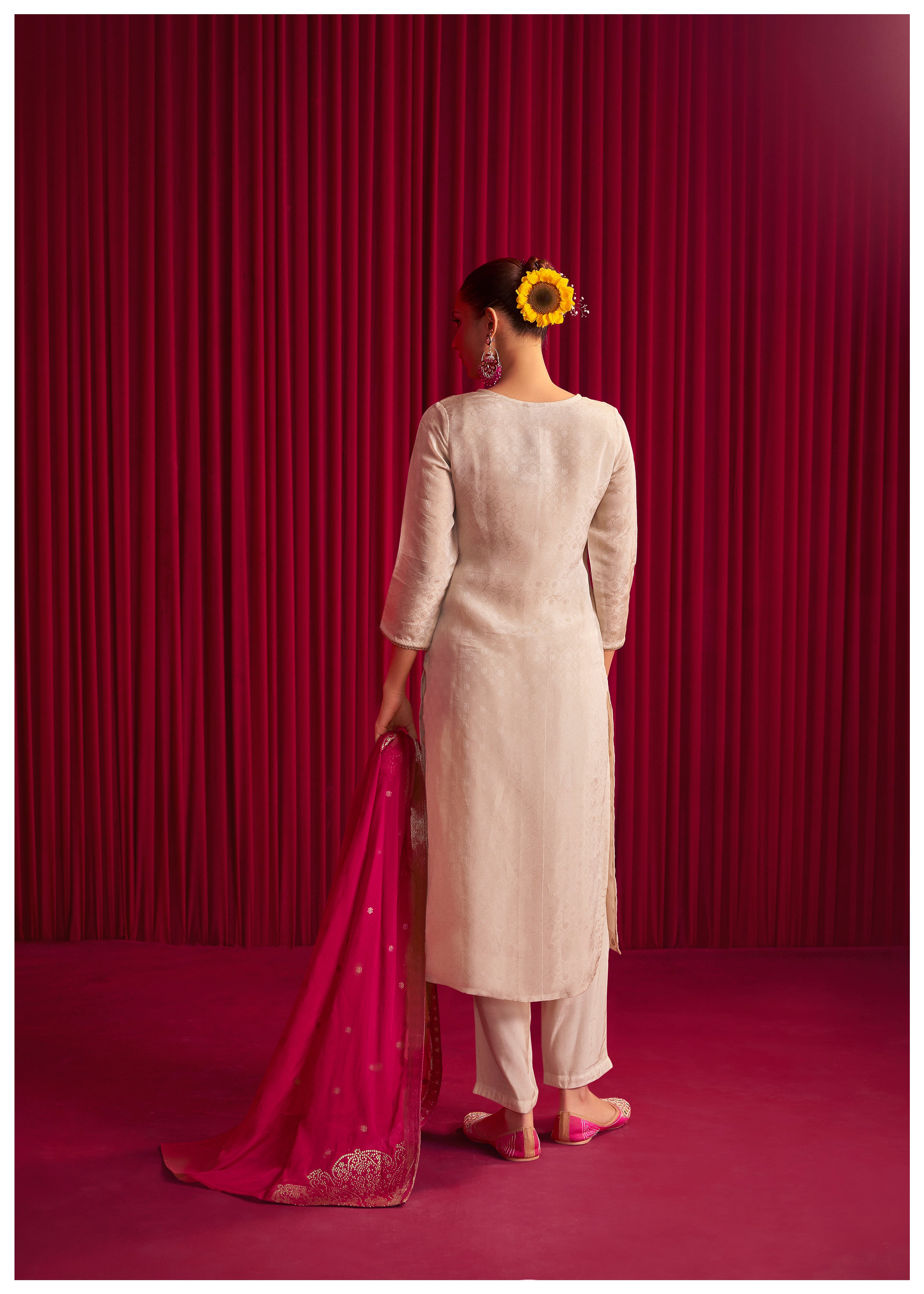 Embroidered Tissue Organza Set