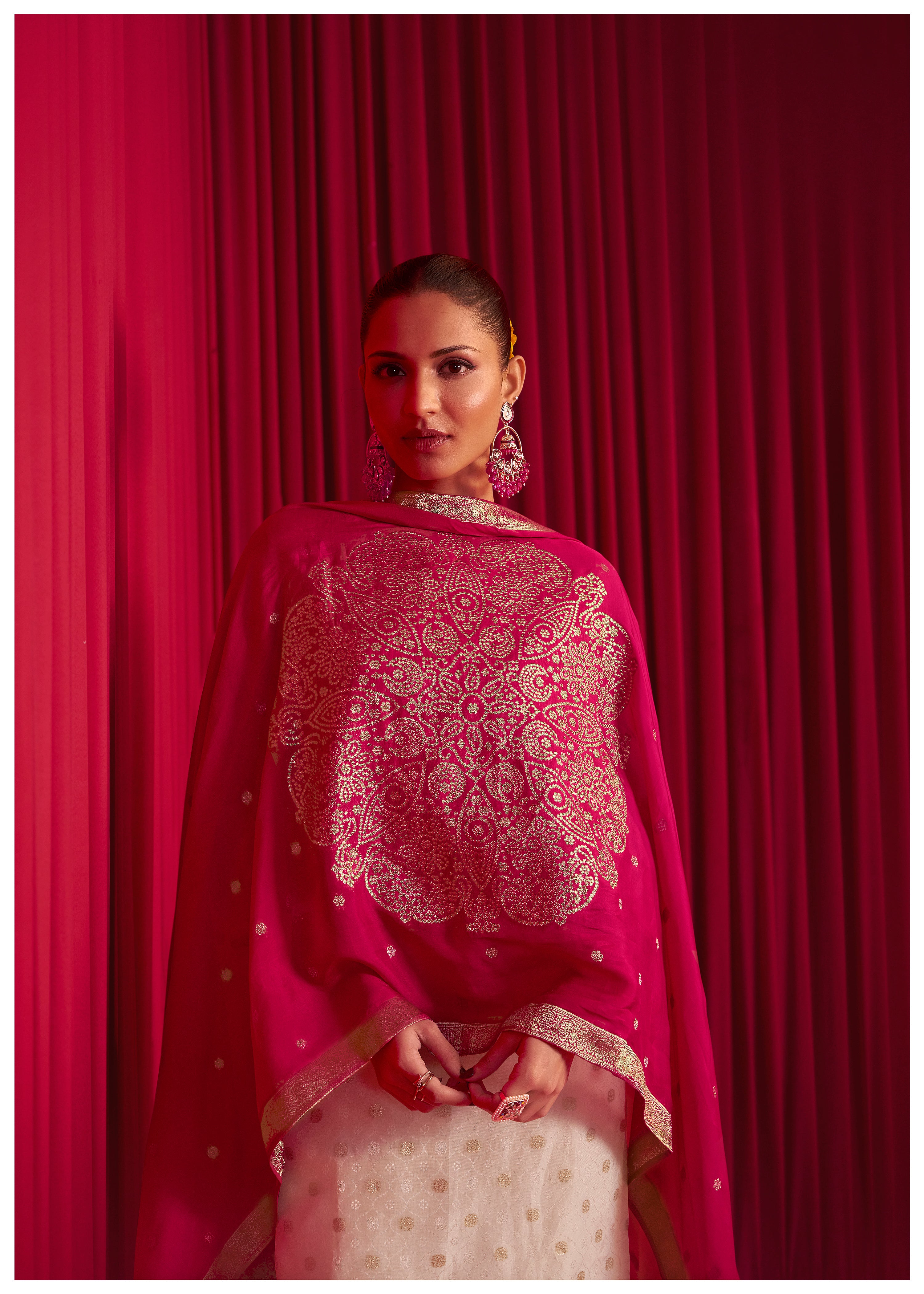 Embroidered Tissue Organza Set