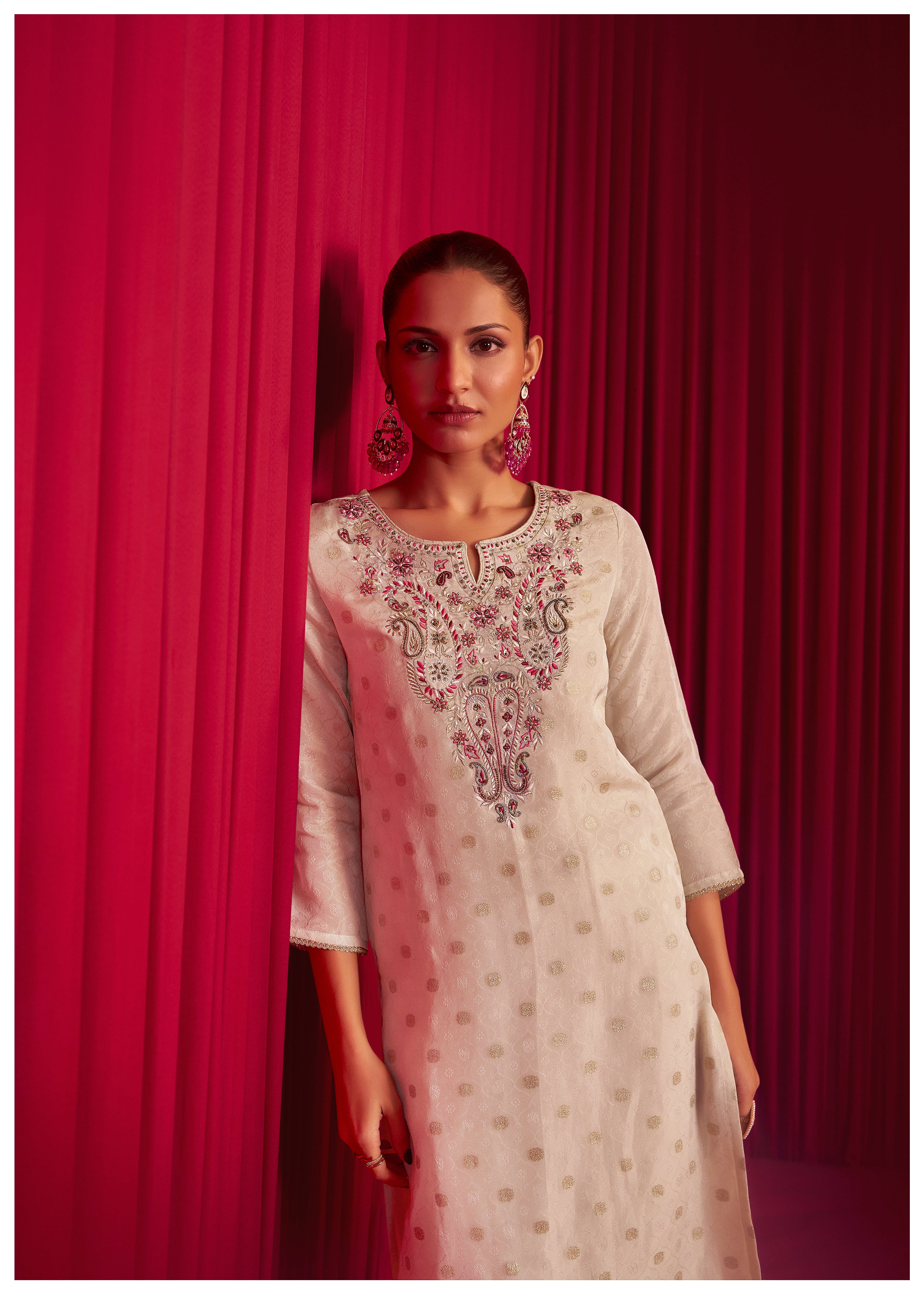 Embroidered Tissue Organza Set