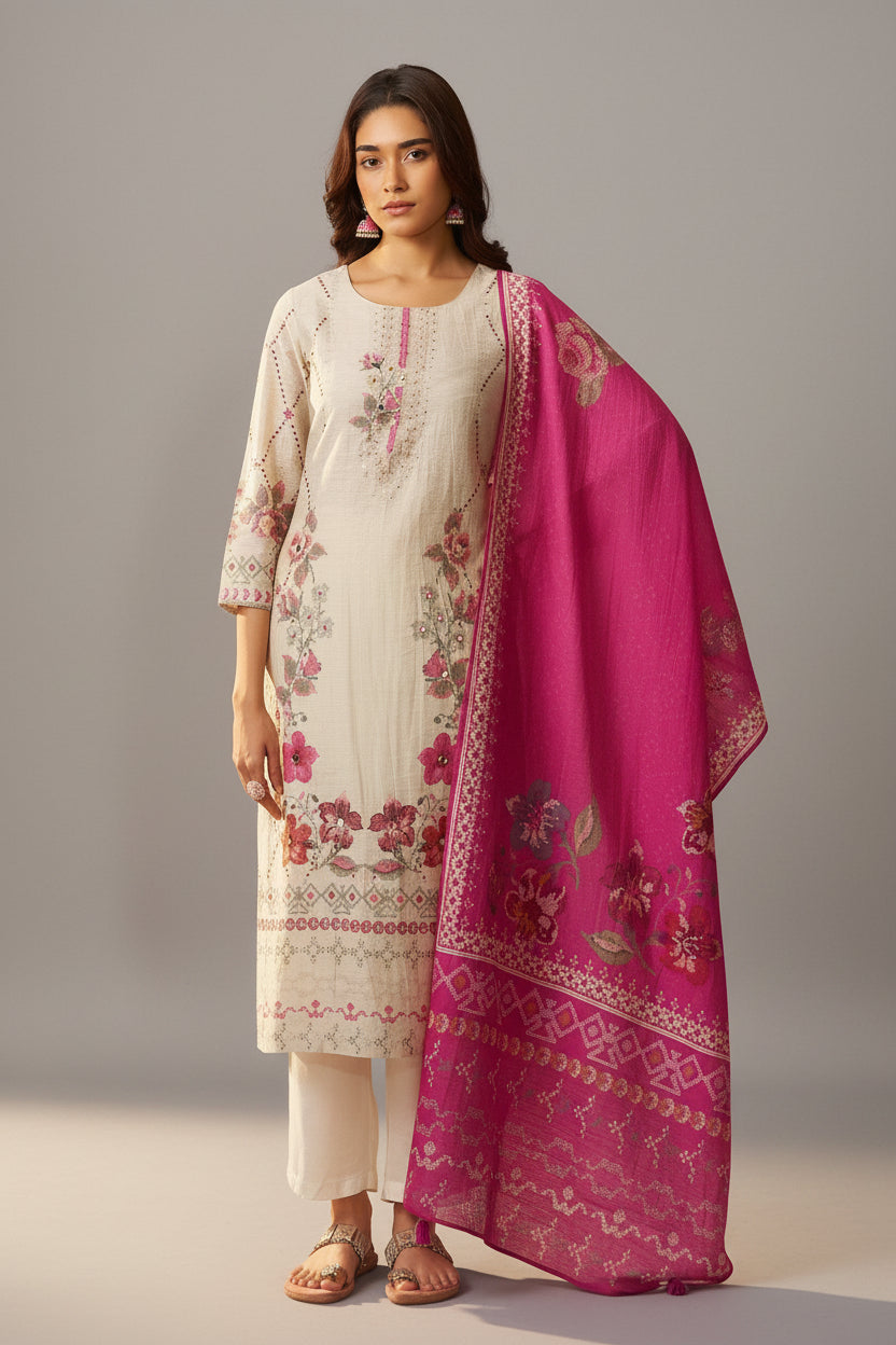 Linen Digital Print Set