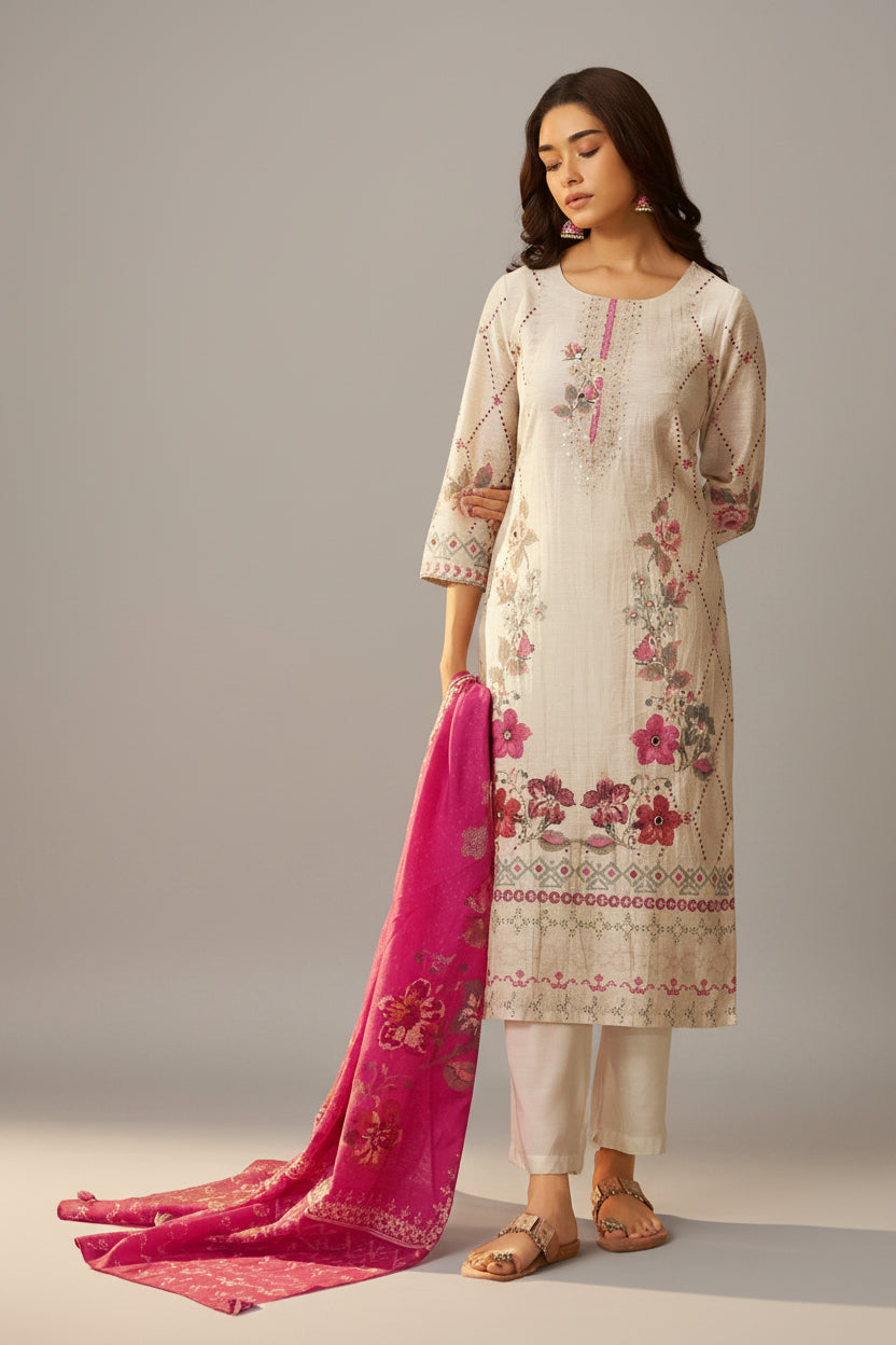 Linen Digital Print Set