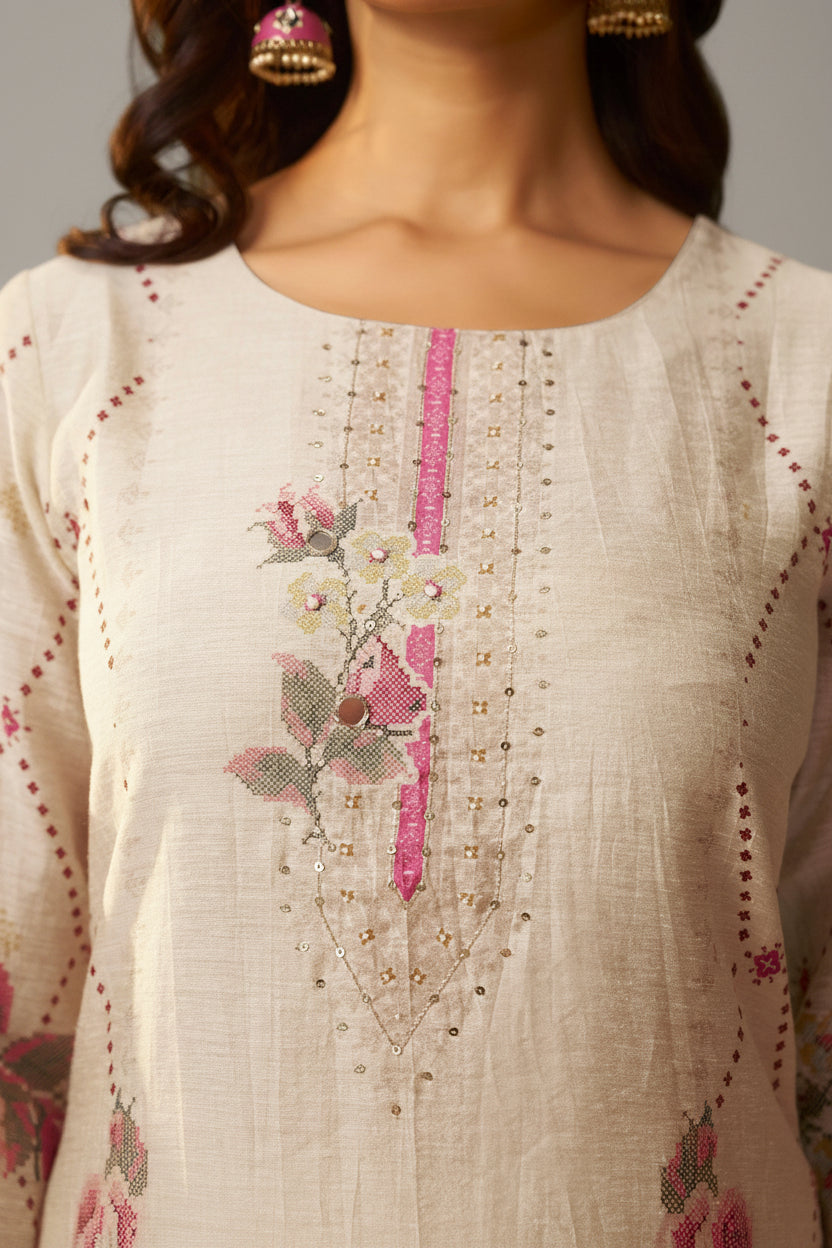 Linen Digital Print Set
