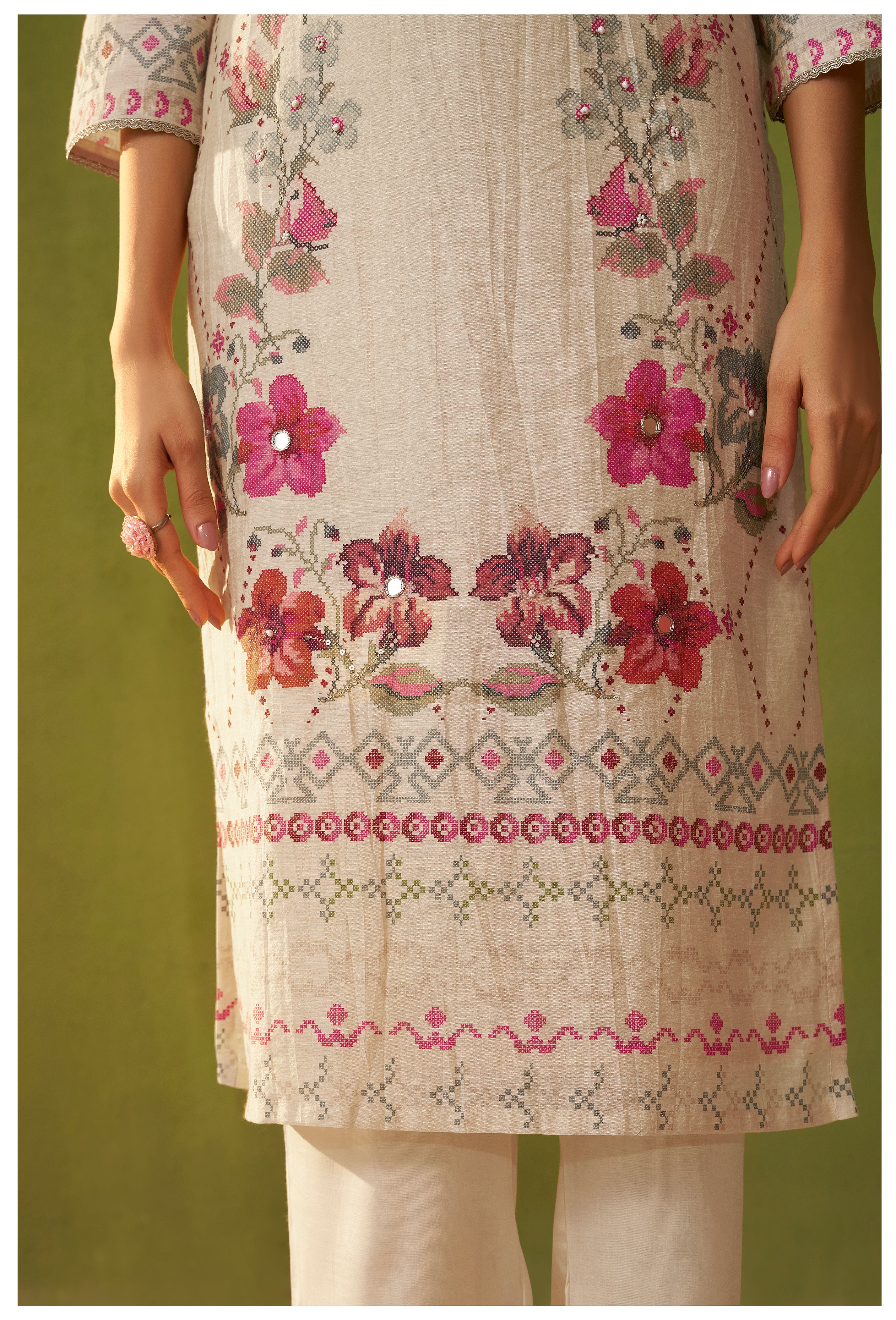 Shimmer Linen Digital Print Set