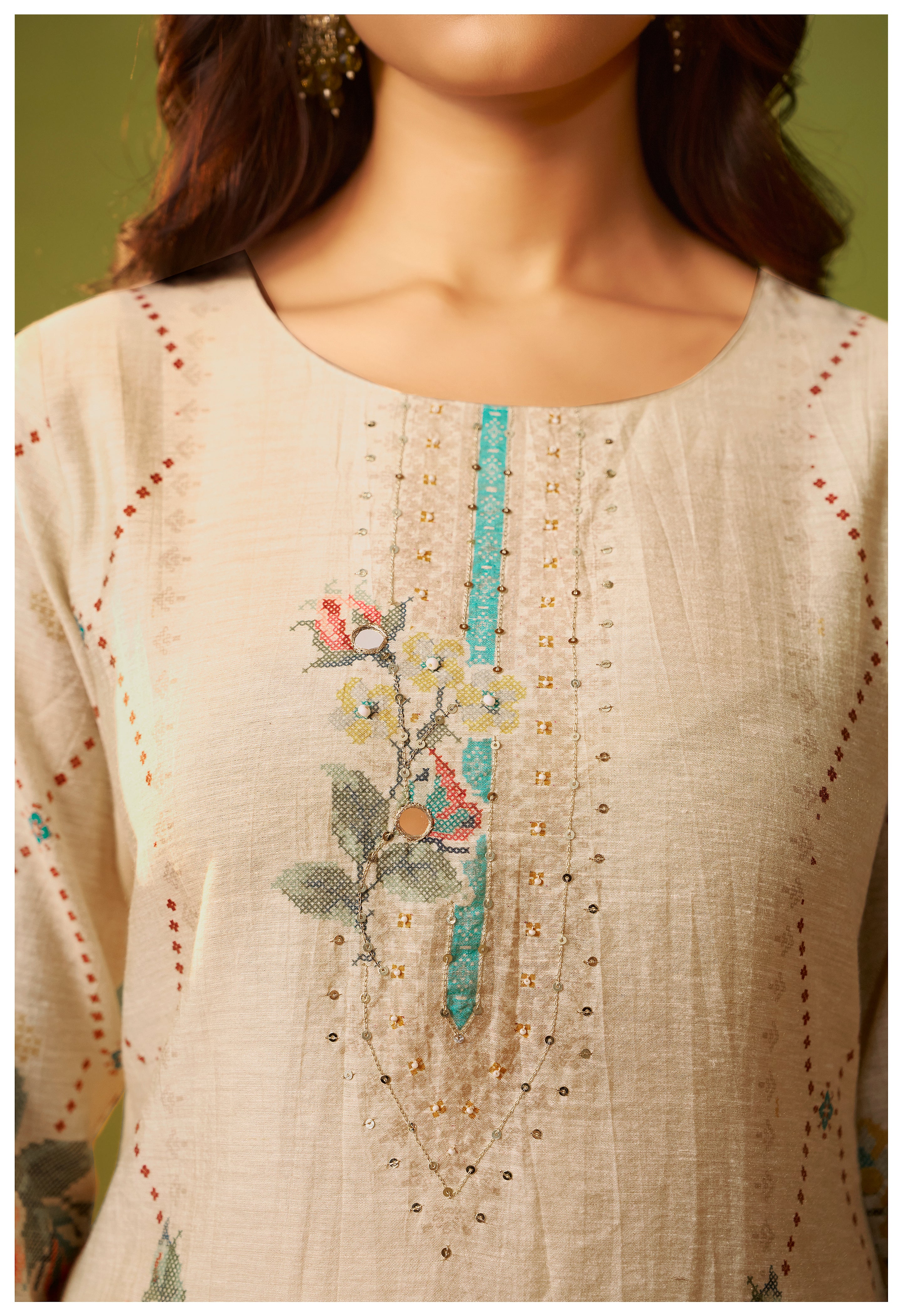 Shimmer Linen Digital Print Set