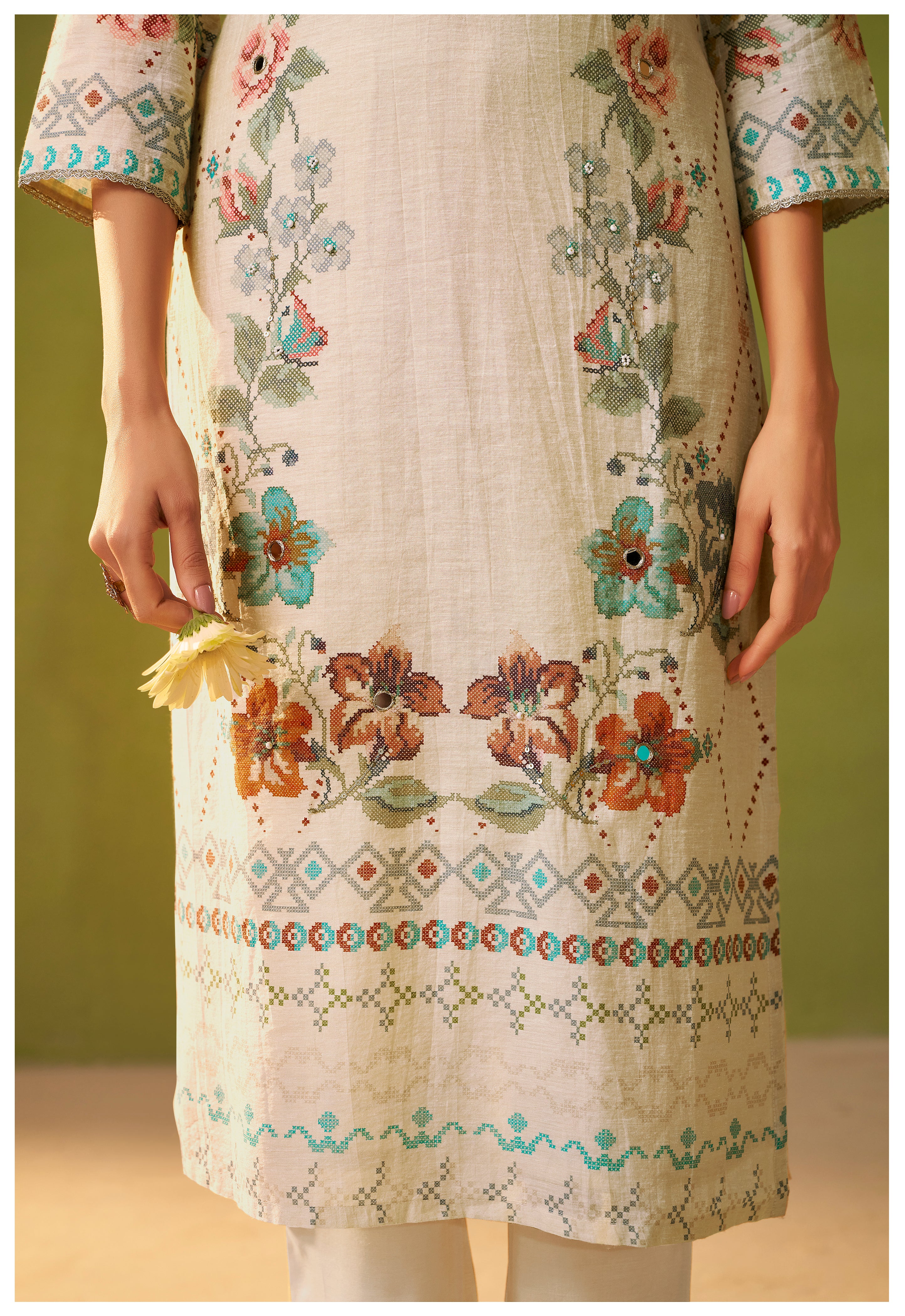 Shimmer Linen Digital Print Set