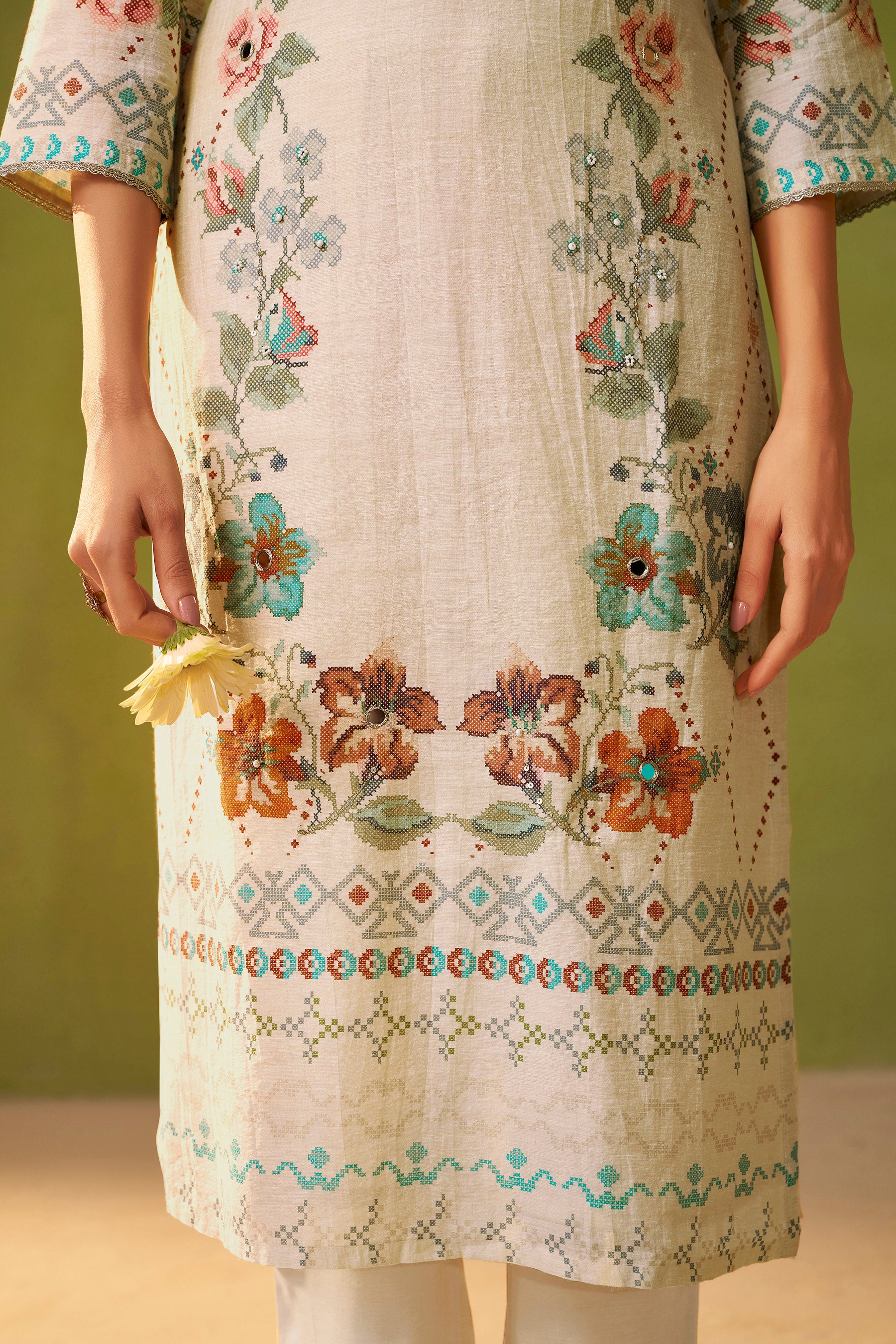 Shimmer Linen Digital Print Set