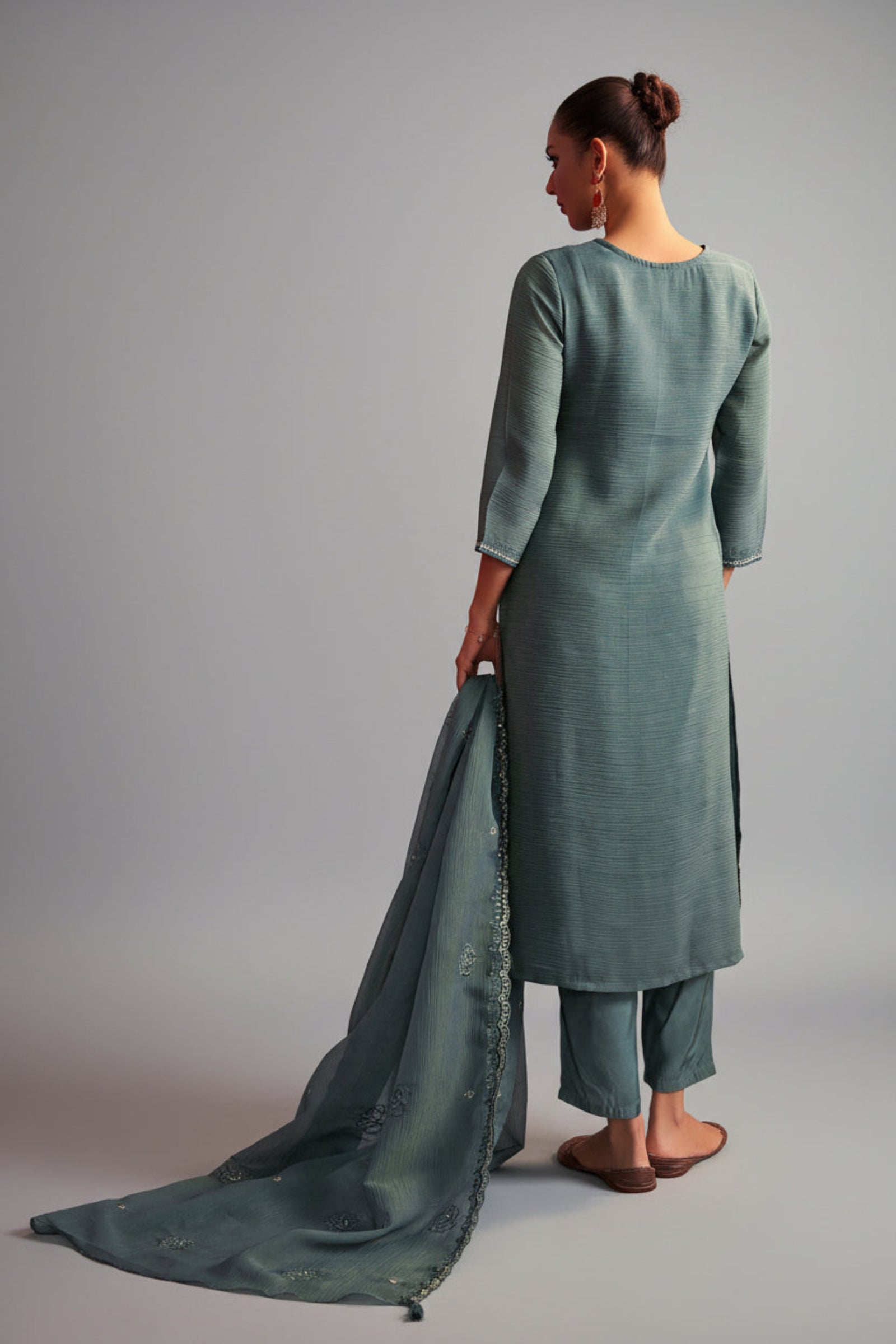 Rama Handworked Silk Festive Kurta Set