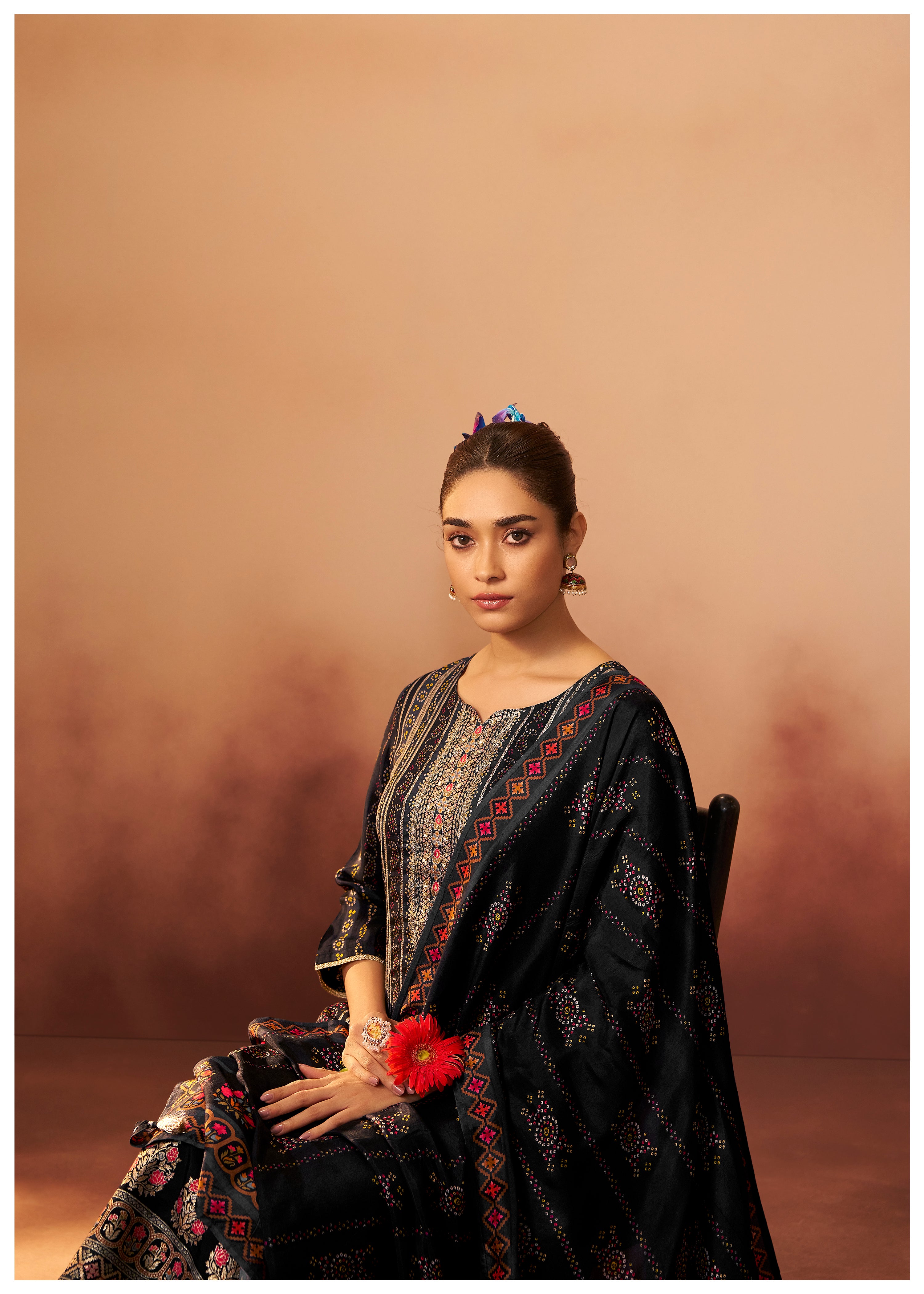 Position Print Russian Silk Kurta Set