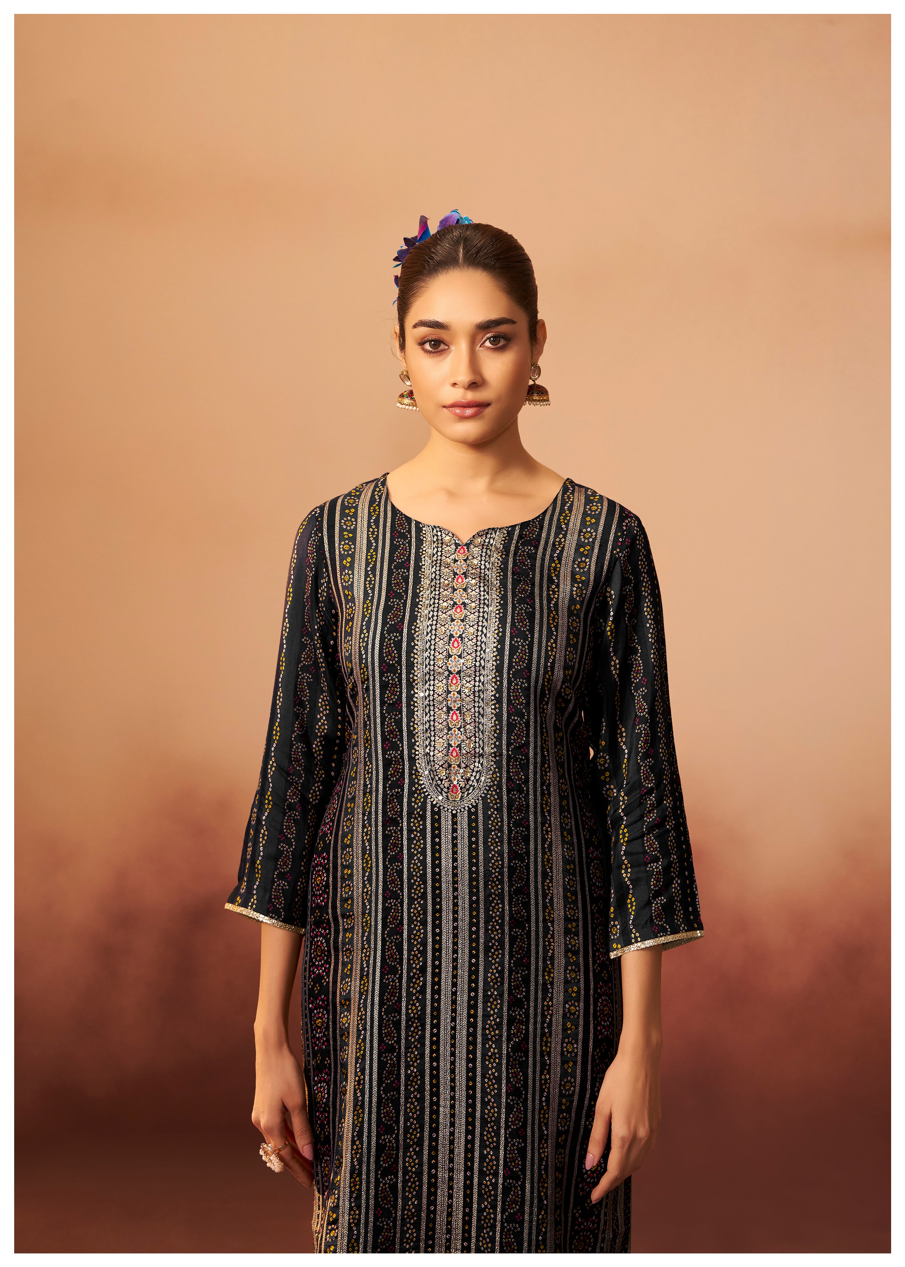 Position Print Russian Silk Kurta Set