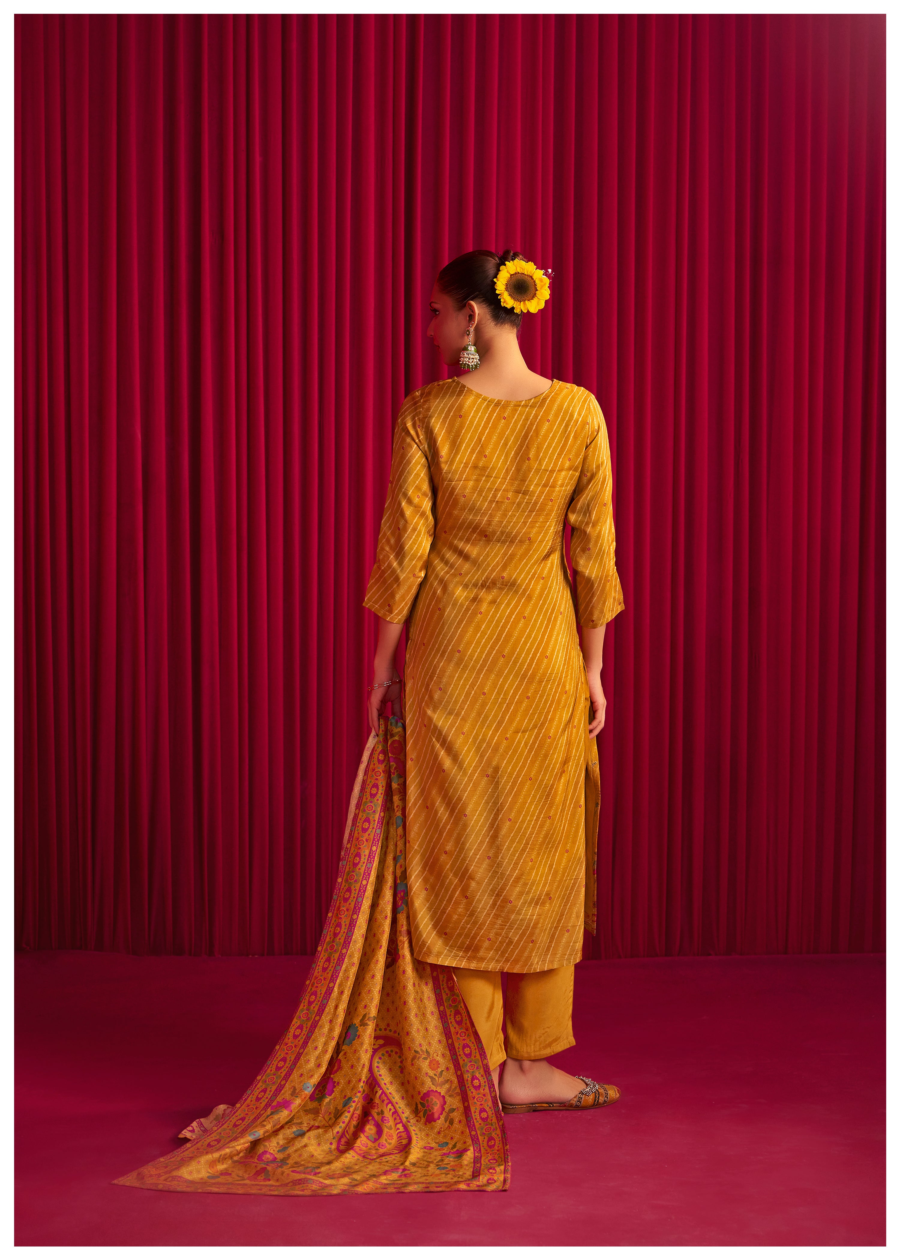 Position Print Russian Silk Kurta Set