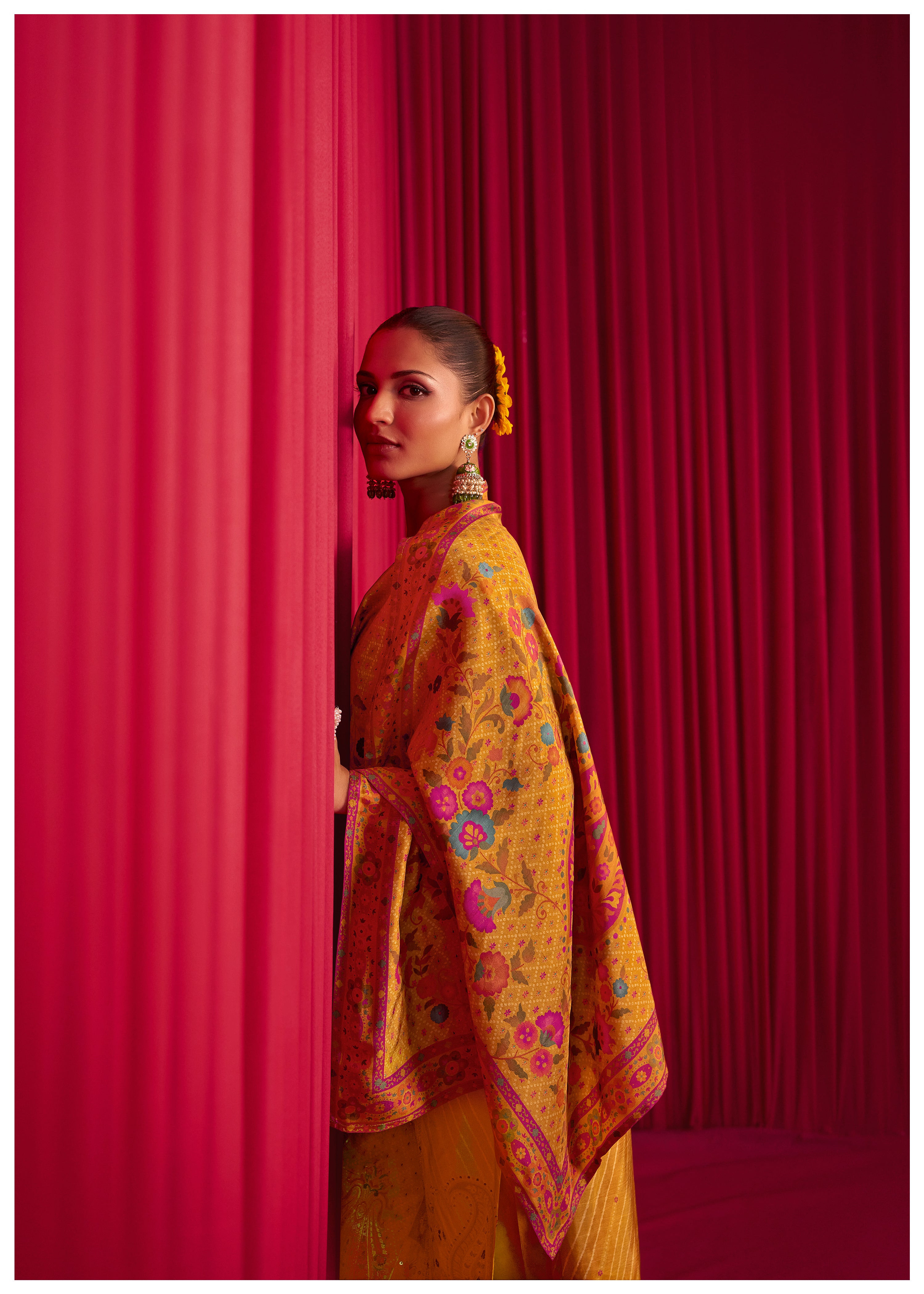 Position Print Russian Silk Kurta Set